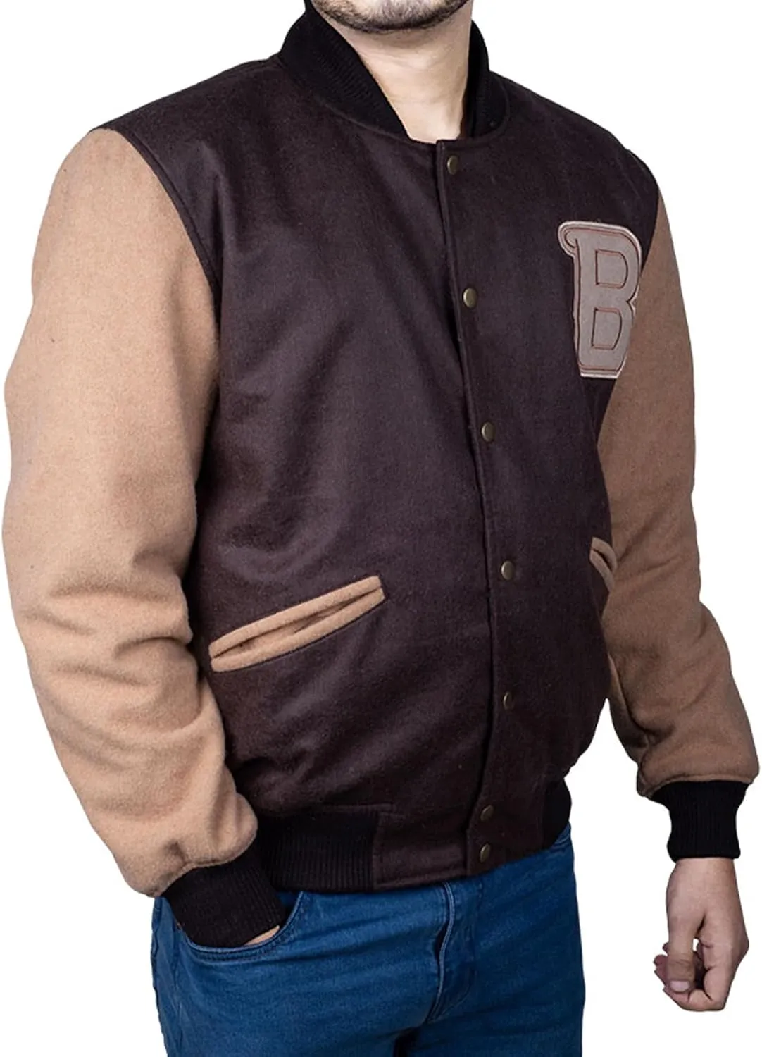 Mens Hotline Miami Varsity Letterman Fashion Wool Bomber Slim Fit Casual Warm Boys College Baseball Jacket