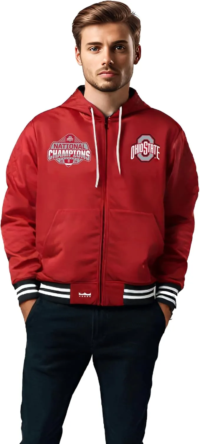 Mens Ohio State Buckeyes 2024 National Champions Grind Hoodie Jacket