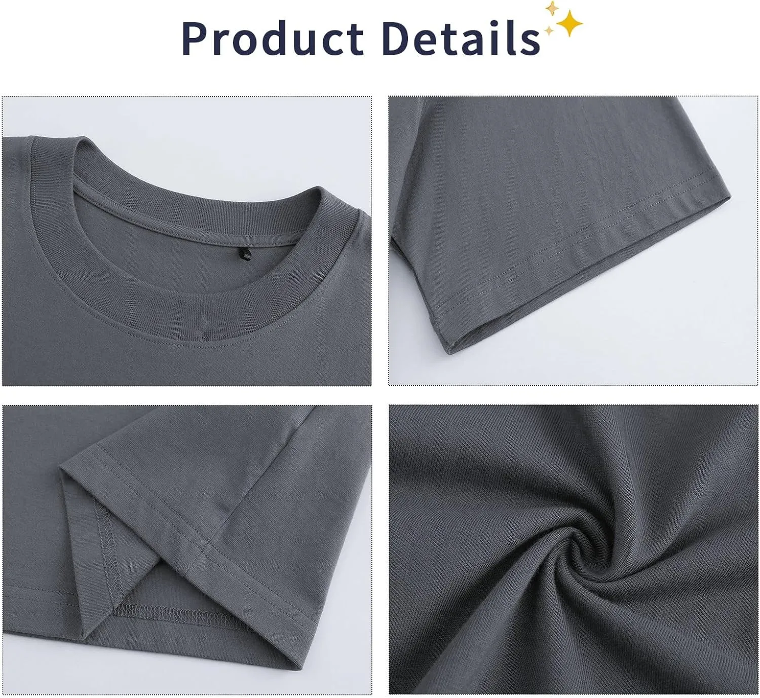 Mens Oversized T-Shirts Fashion Loose Fit Crewneck Tshirt Streetwear Heavyweight Short Sleeve Tee Shirt Gym Workout Tops