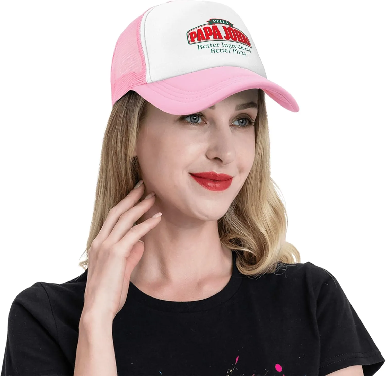 Men's Women's Logo Graphic Mesh Baseball Caps Adjustable Trucker Dad Caps Work Hat for Adult Unisex Women Men