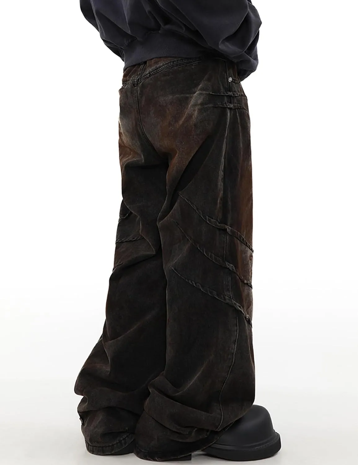 Men's Y2K Jeans Vintage Baggy Jean Pants Grunge Aesthetic Skater Pants Streetwear Relaxed Fit Jeans Trousers