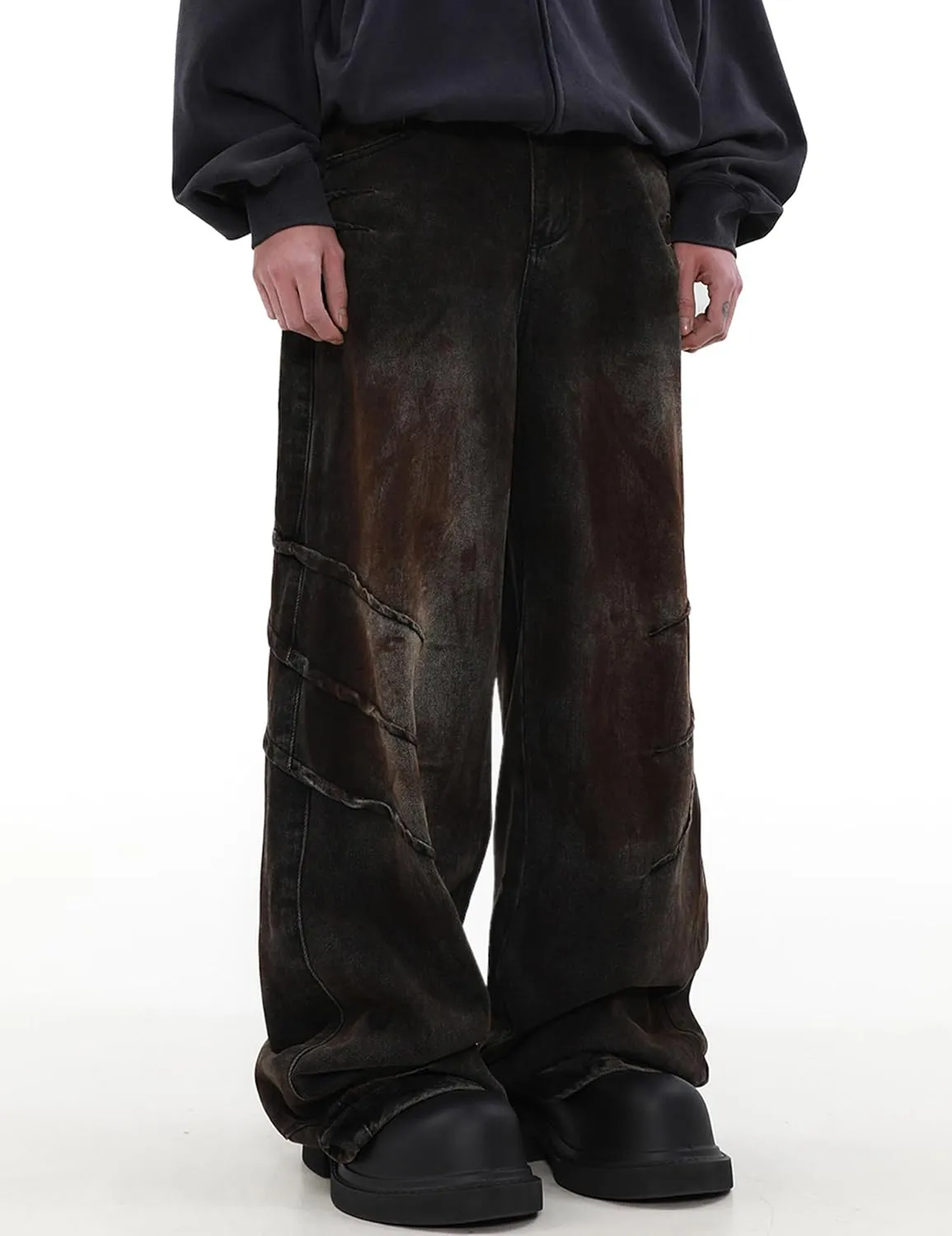 Men's Y2K Jeans Vintage Baggy Jean Pants Grunge Aesthetic Skater Pants Streetwear Relaxed Fit Jeans Trousers
