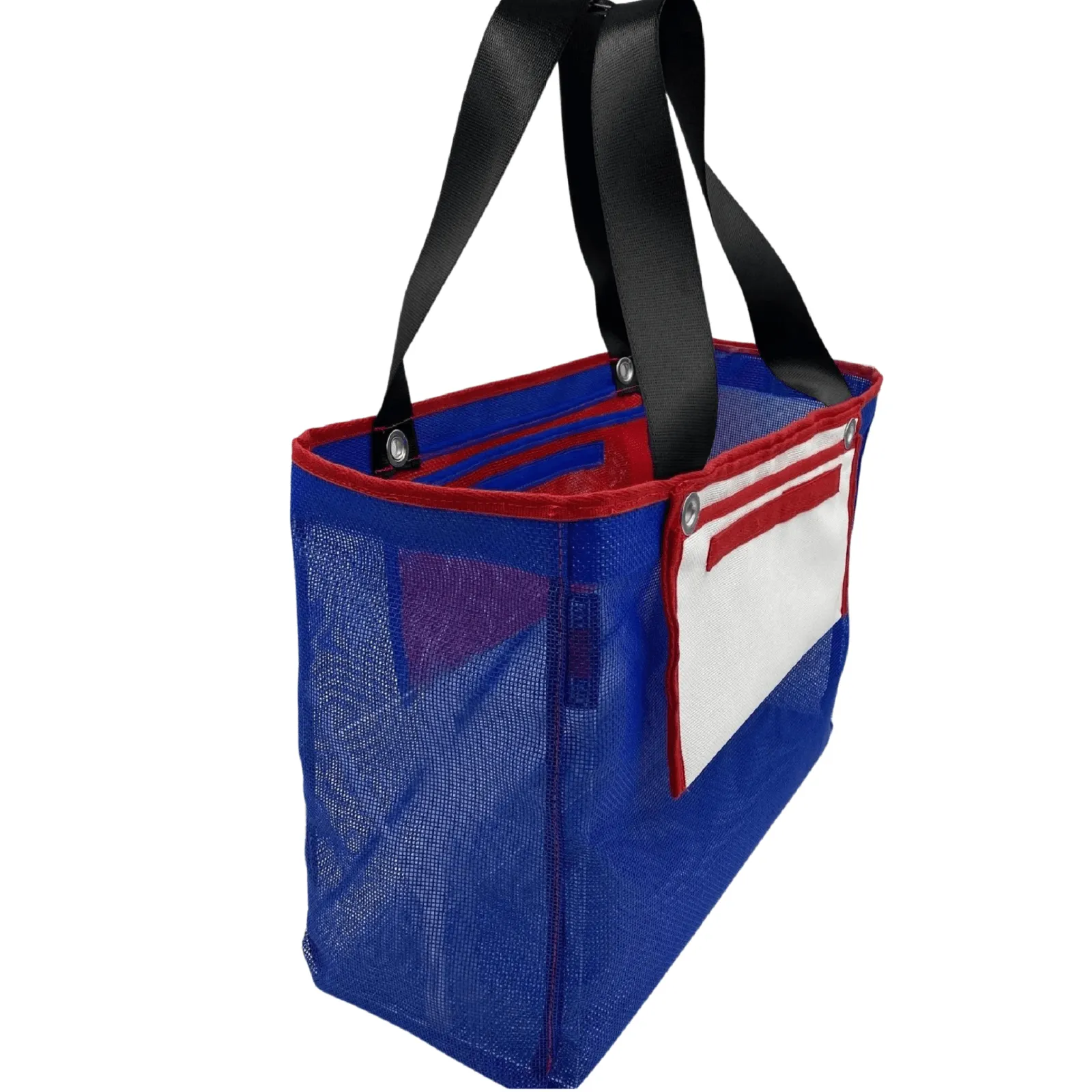 Mesh Tote Bag with Outside Pocket Large