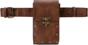 MIAOCOS Medieval Leather Mini Waist Bag Vintage Steampunk Mini Bag Gothic Renaissance Festival Costume Accessories
