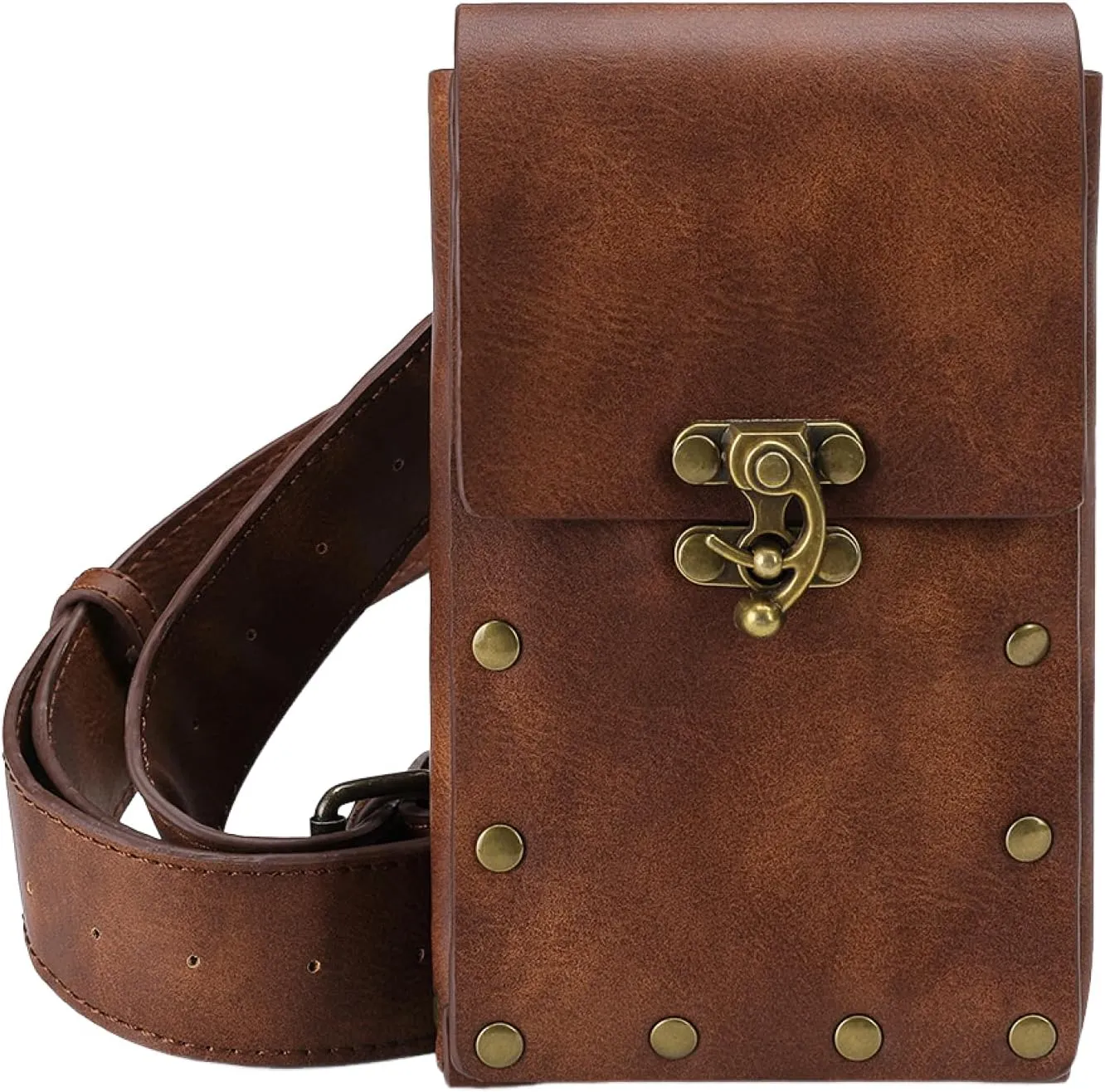MIAOCOS Medieval Leather Mini Waist Bag Vintage Steampunk Mini Bag Gothic Renaissance Festival Costume Accessories