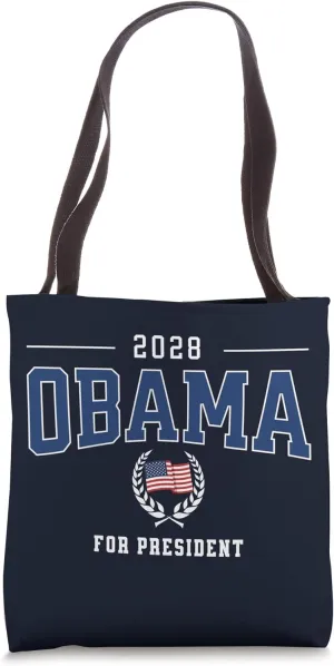Michelle Obama 2028 for President Democrat Patriotic US Flag Tote Bag