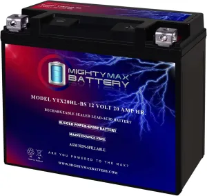 Mighty Max Battery YTX20HL-BS 12V 20AH SLA Replacement Battery Compatible with Moose Racing MTX20HL-BS