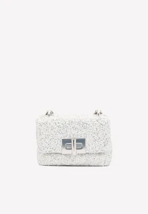 Mini-Soft Natalia Shoulder Bag with All-Over Sequins