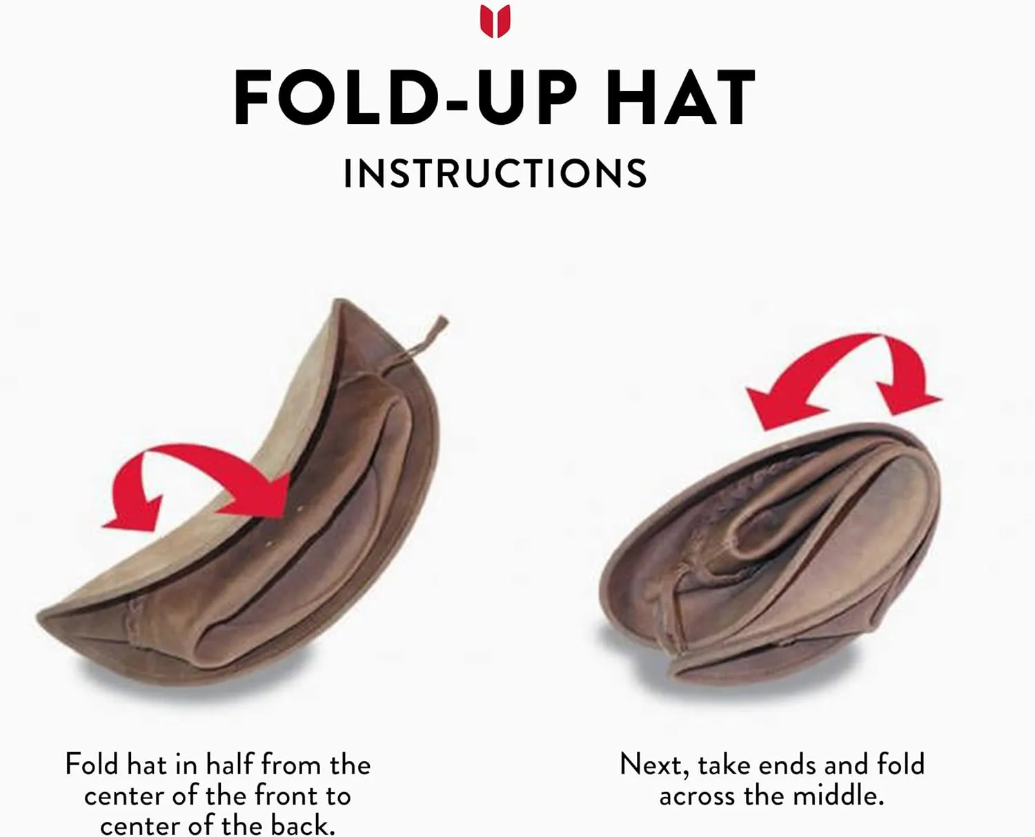 Minnetonka Fold-Up Outback Hat -Leather Brim Hat Made with Genuine Leather, Adjustable Chin Strap, and Fold-Up Design