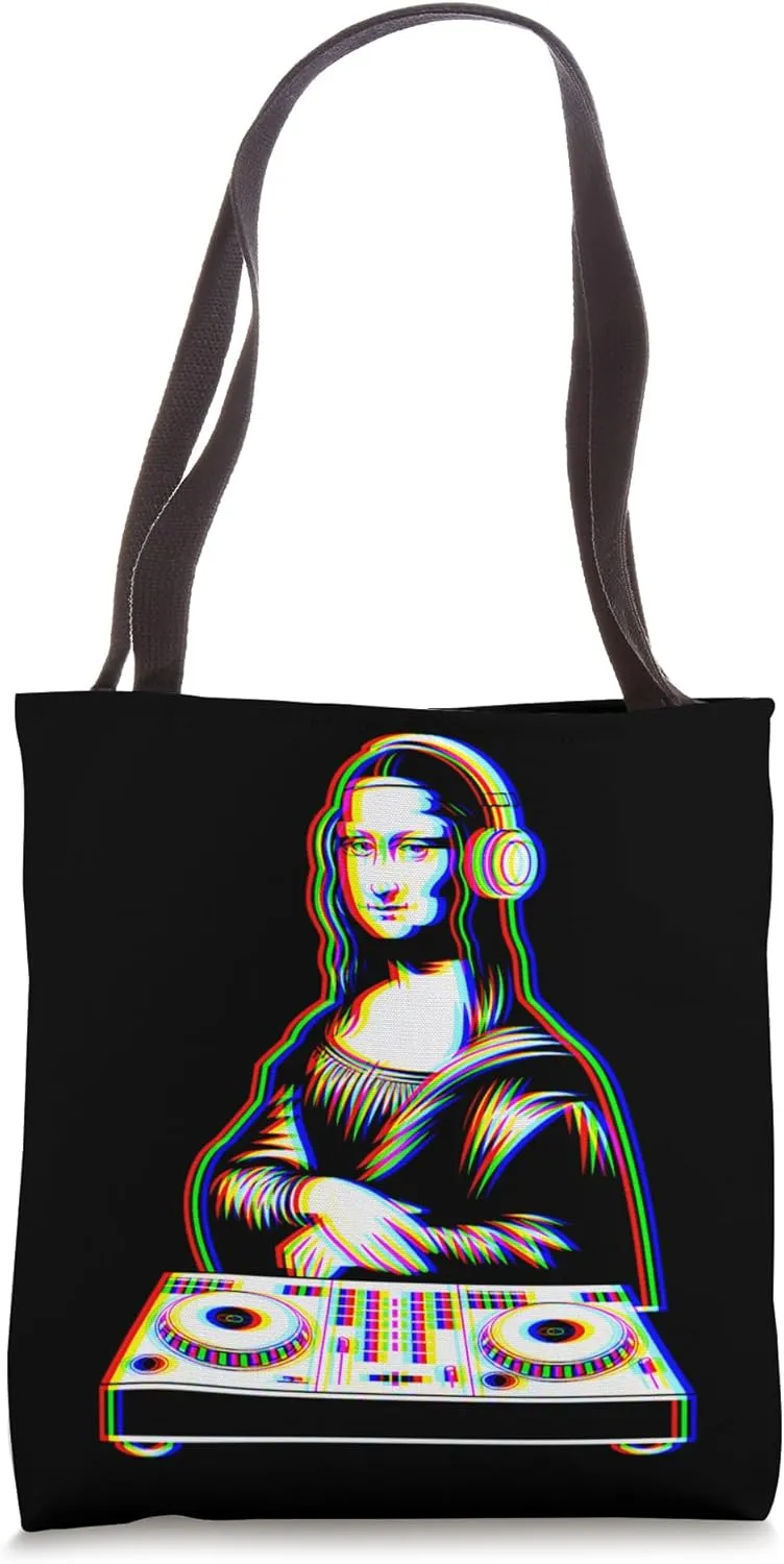 Mona Lisa DJ Techno Trance Rave EDM House Music Festival Tote Bag