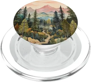 Mountains Wilderness Forest Hiking Pine Tree Nature PopSockets PopGrip for MagSafe