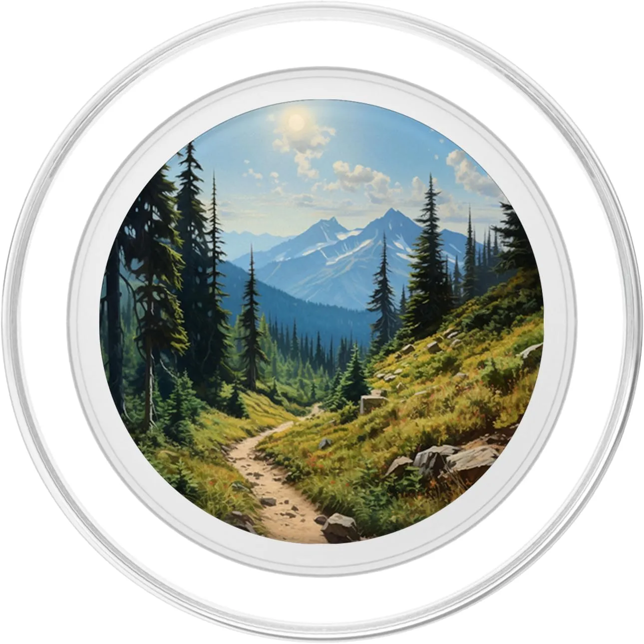 Mountains Wilderness Forest Hiking Pine Tree Nature PopSockets PopGrip for MagSafe
