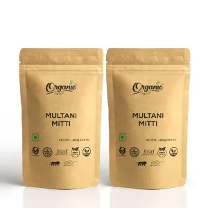 Multani Mitti Powder (400 Grams, Pack of 2) | multani mitti powder for face pack | multani mitti face pack | facepacks women | face powder for men | Fuller's Earth | Bentonite Clay.
