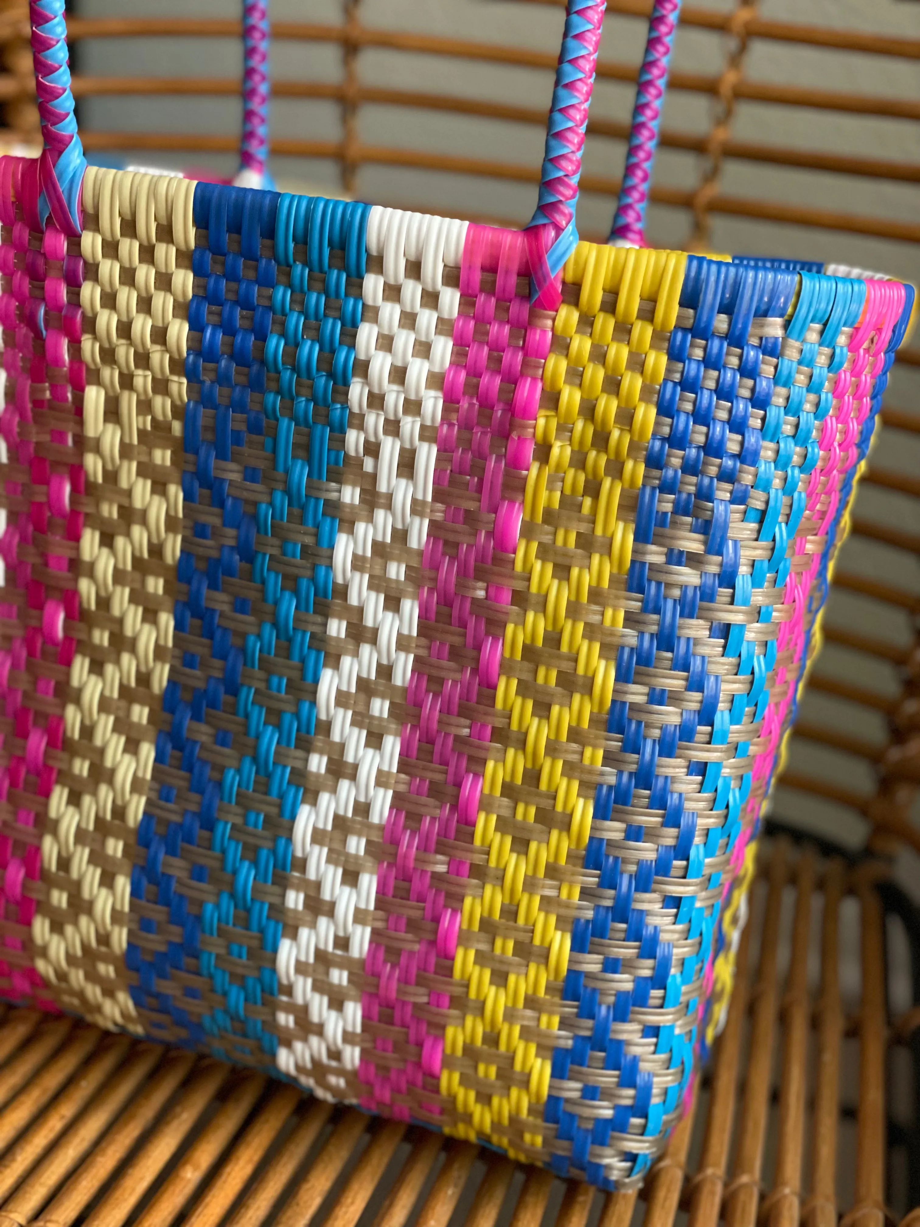 Multicolor Woven Tote