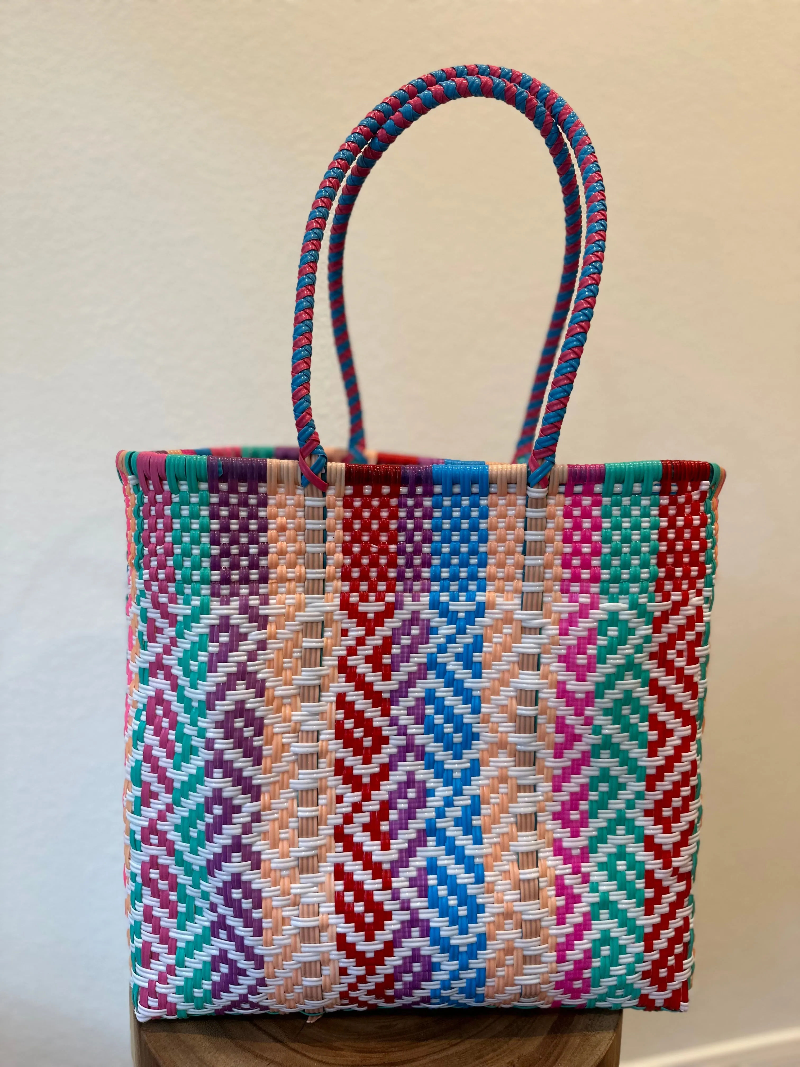 Multicolor Woven Tote