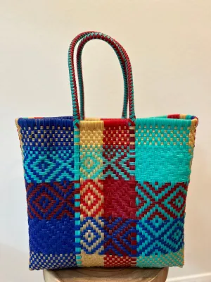 Multicolor Woven Tote