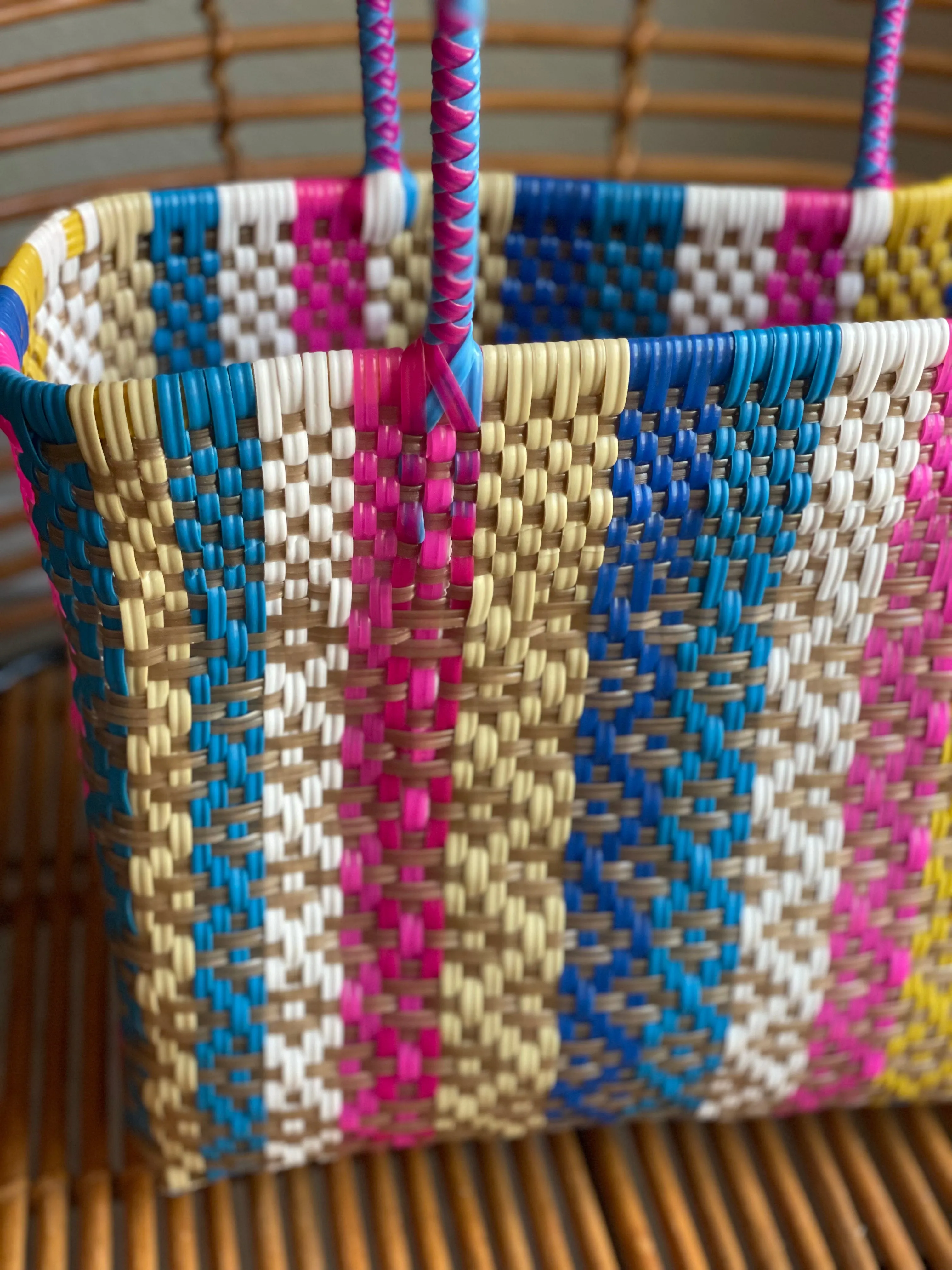 Multicolor Woven Tote