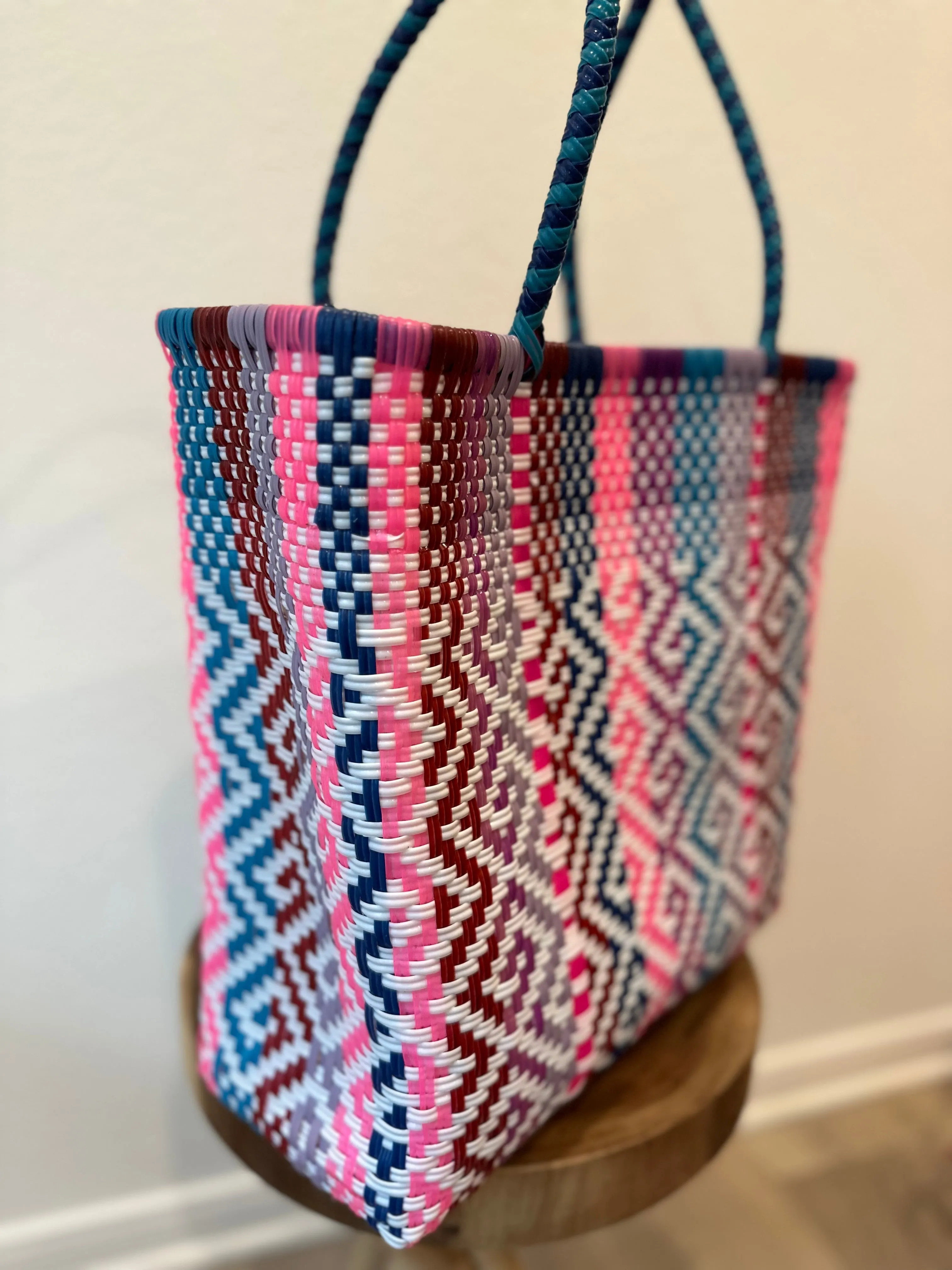 Multicolor Woven Tote