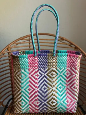 Multicolor Woven Tote