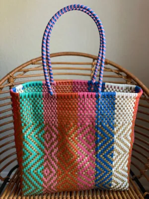 Multicolor Woven Tote