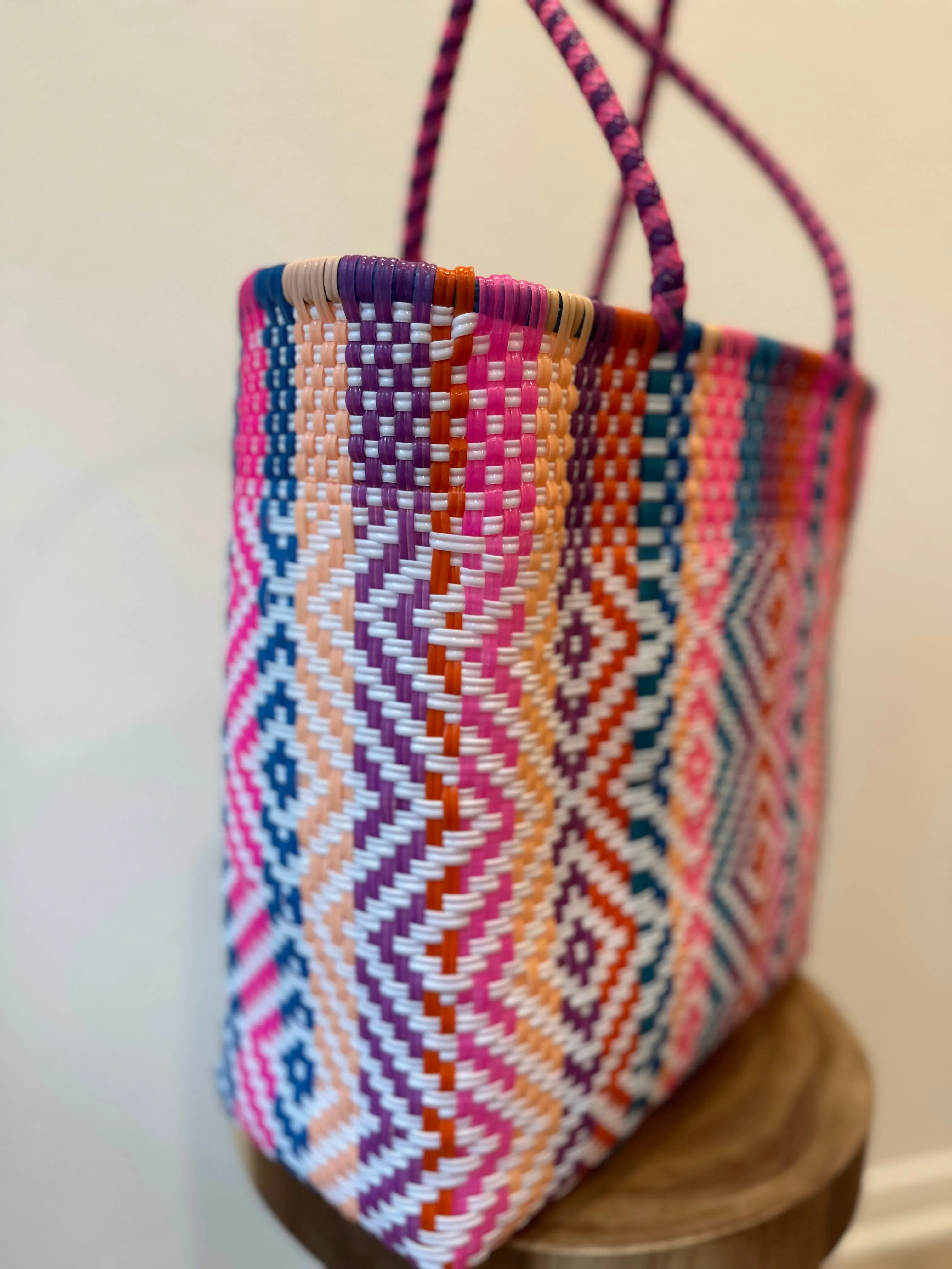 Multicolor Woven Tote