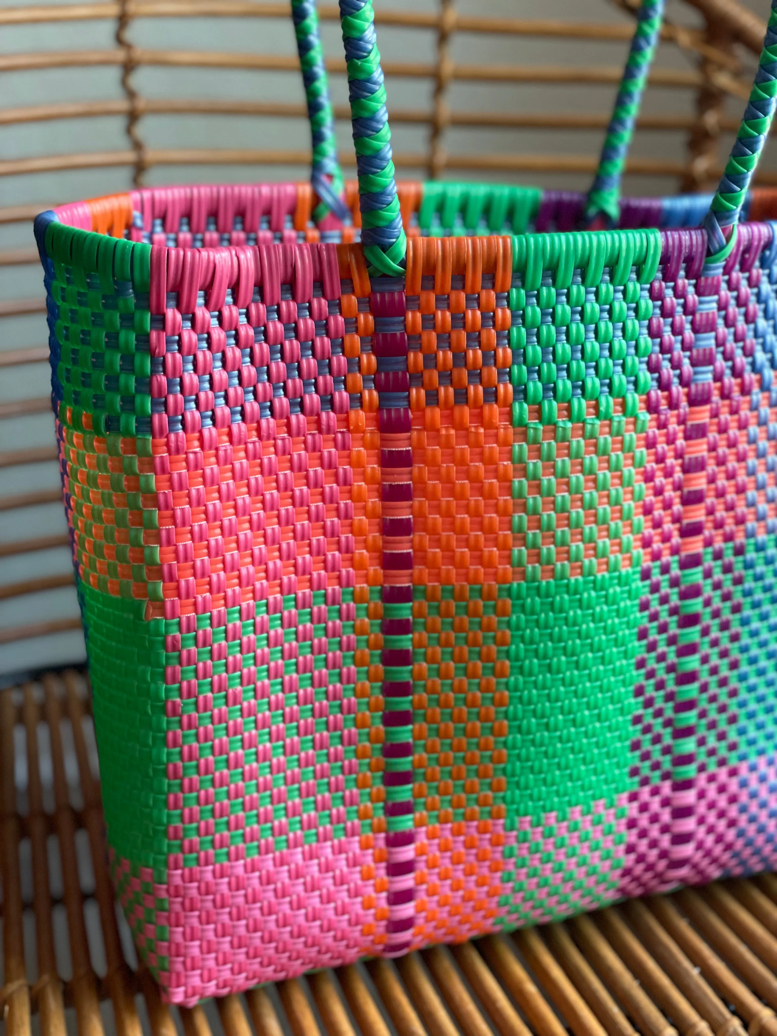 Multicolor Woven Tote