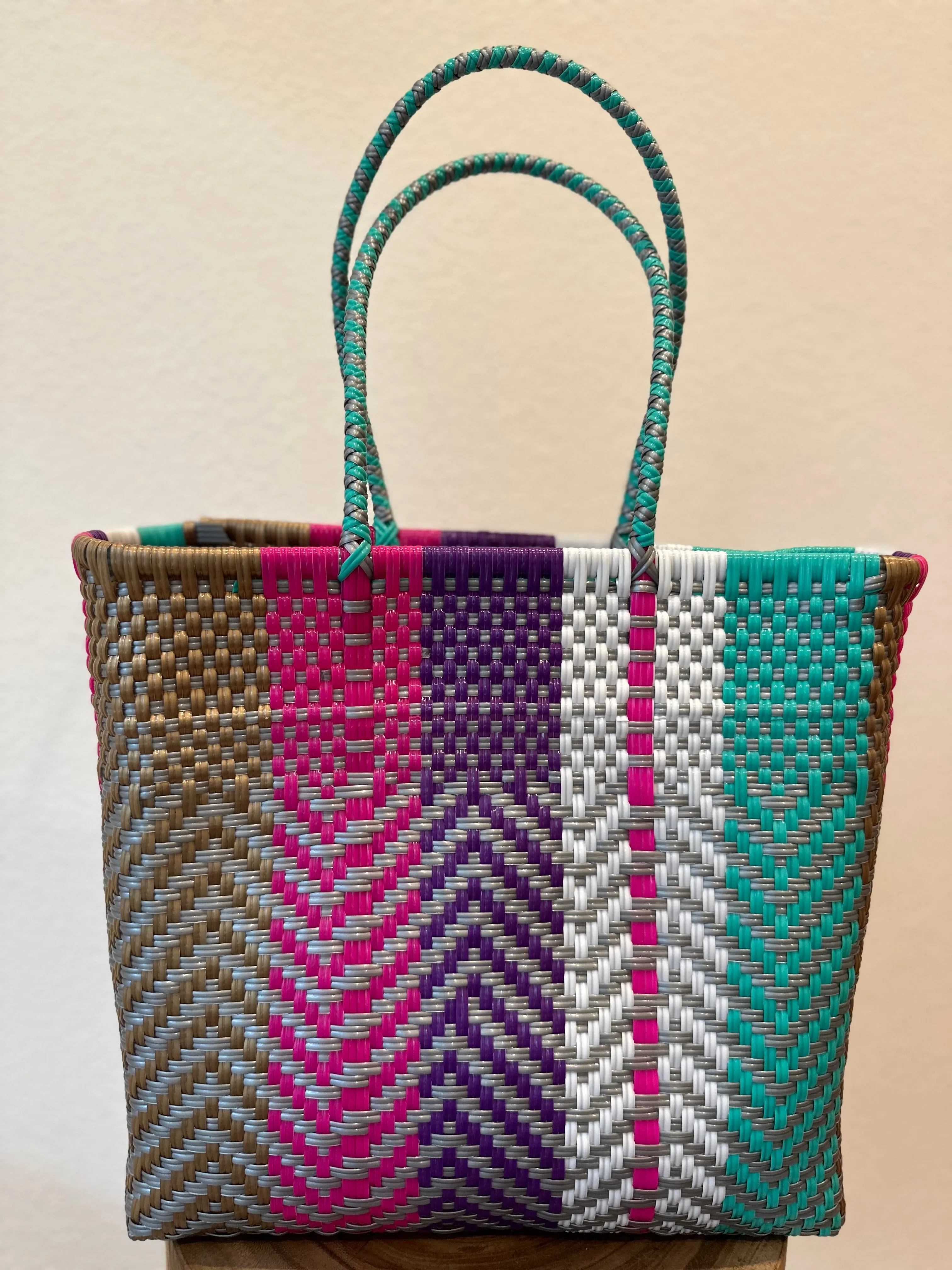 Multicolor Woven Tote