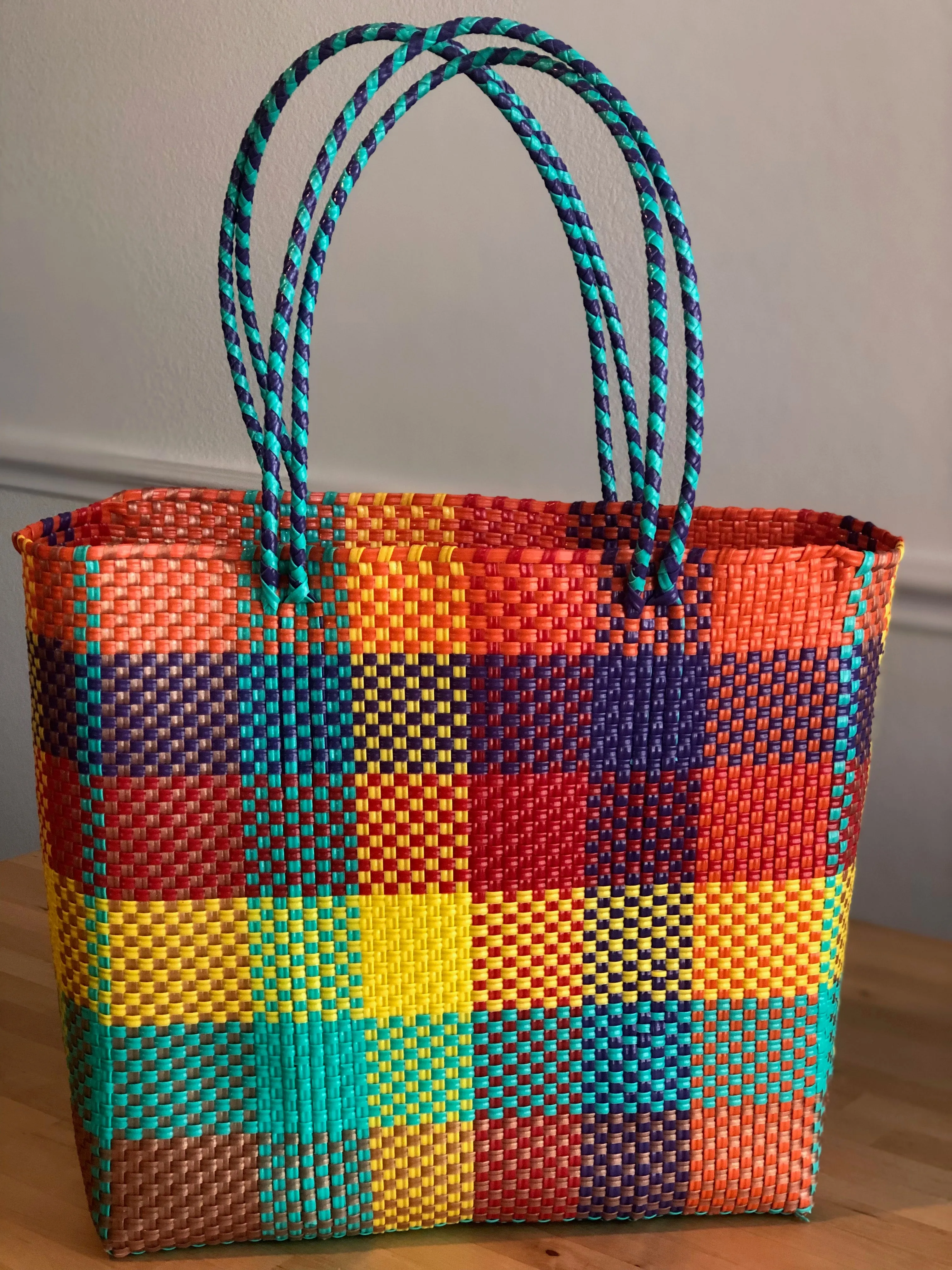 Multicolor Woven Tote