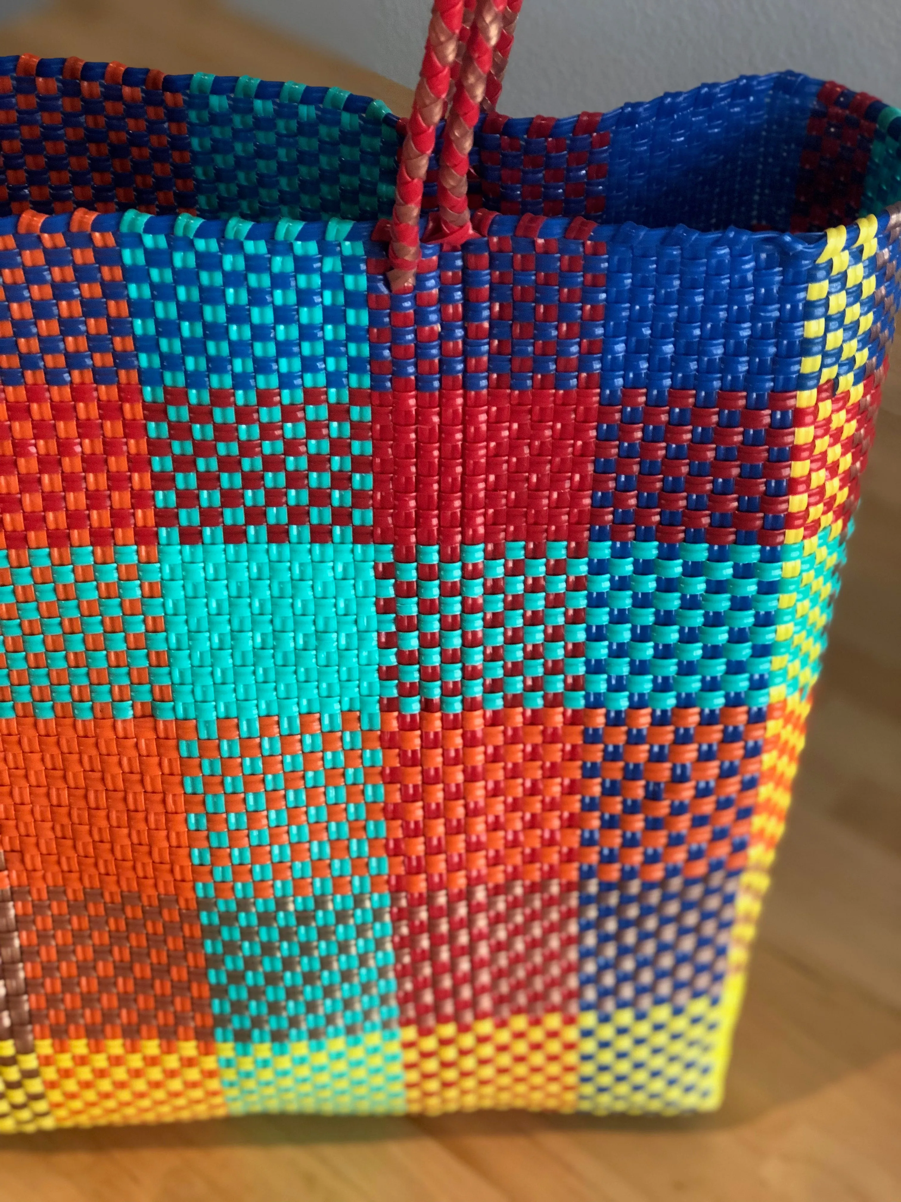 Multicolor Woven Tote