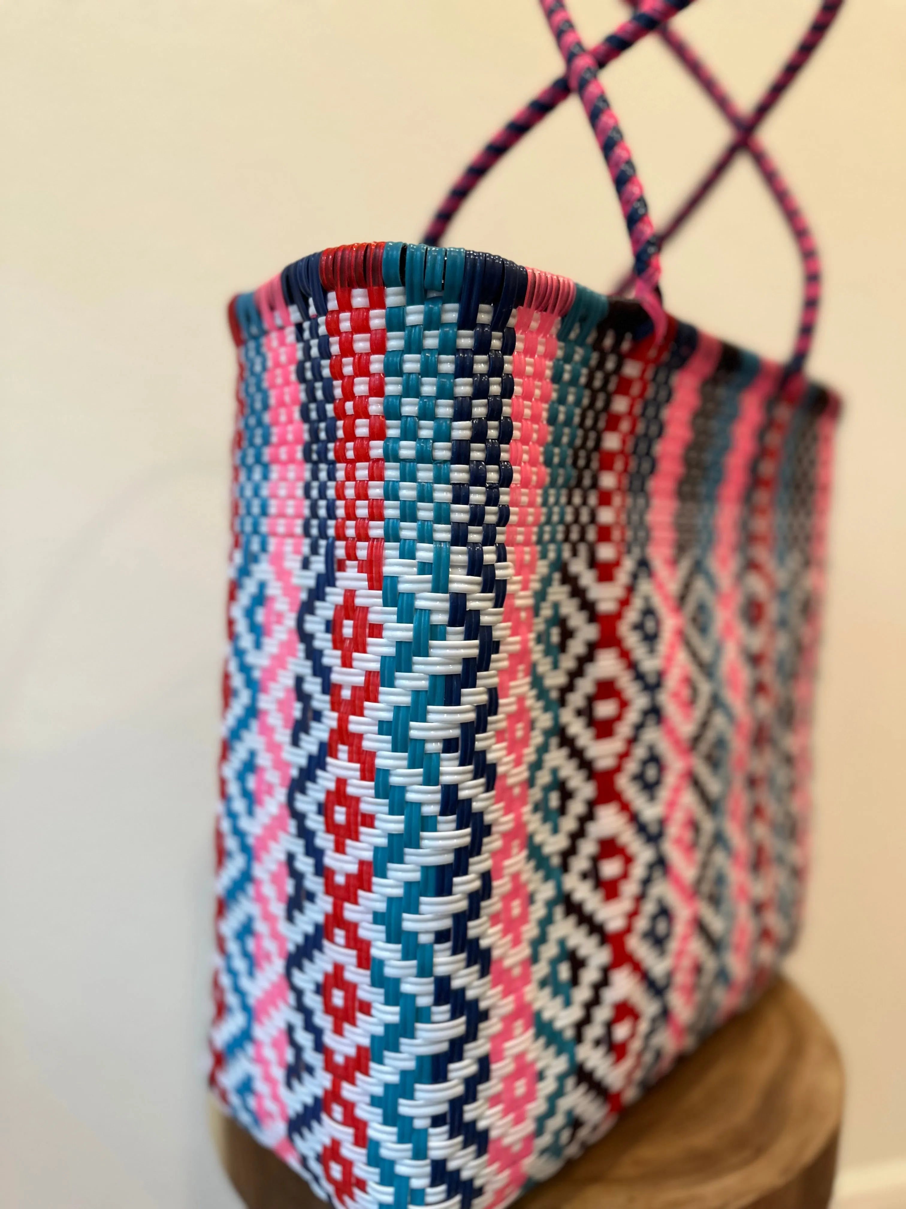 Multicolor Woven Tote