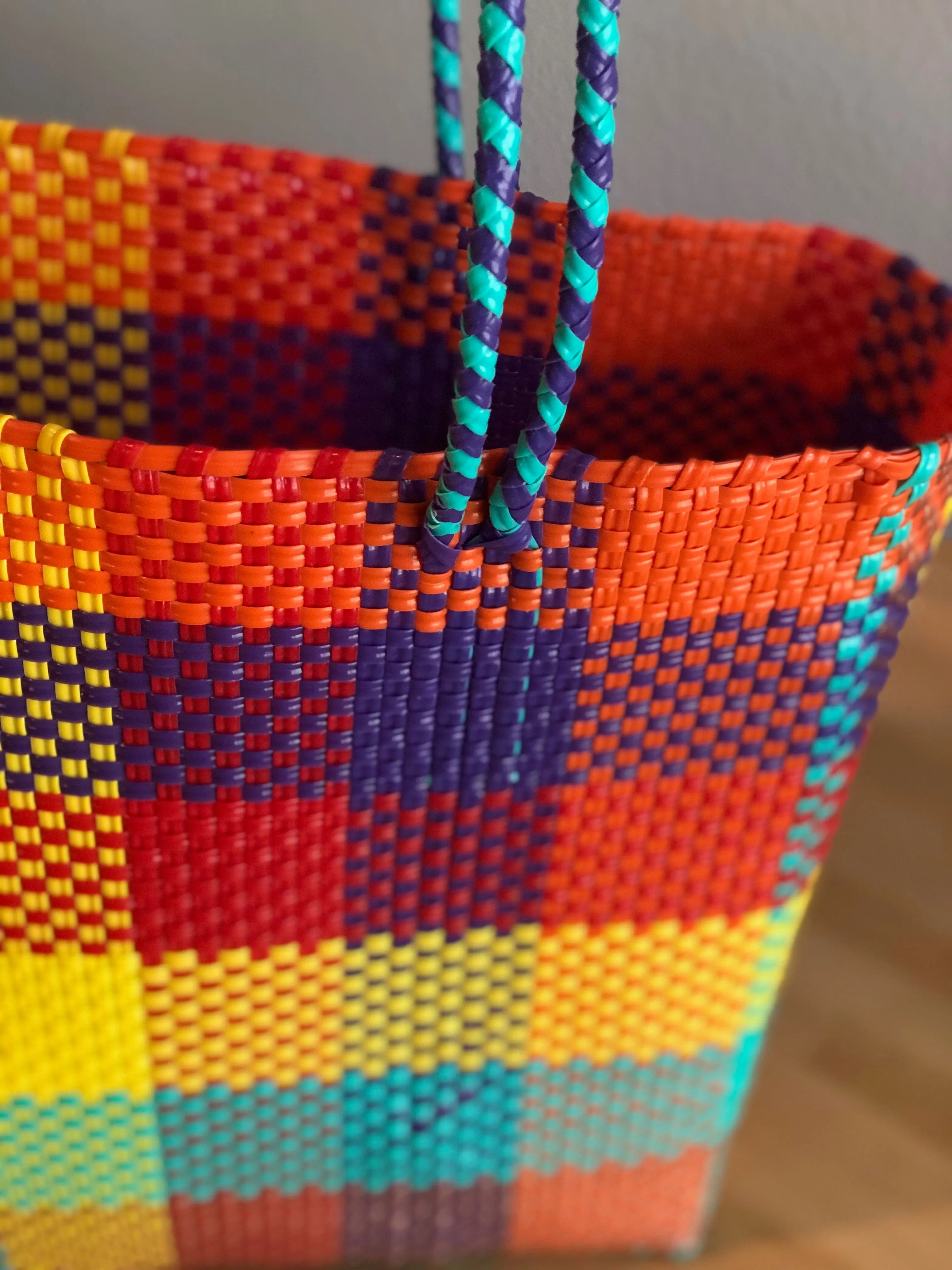 Multicolor Woven Tote