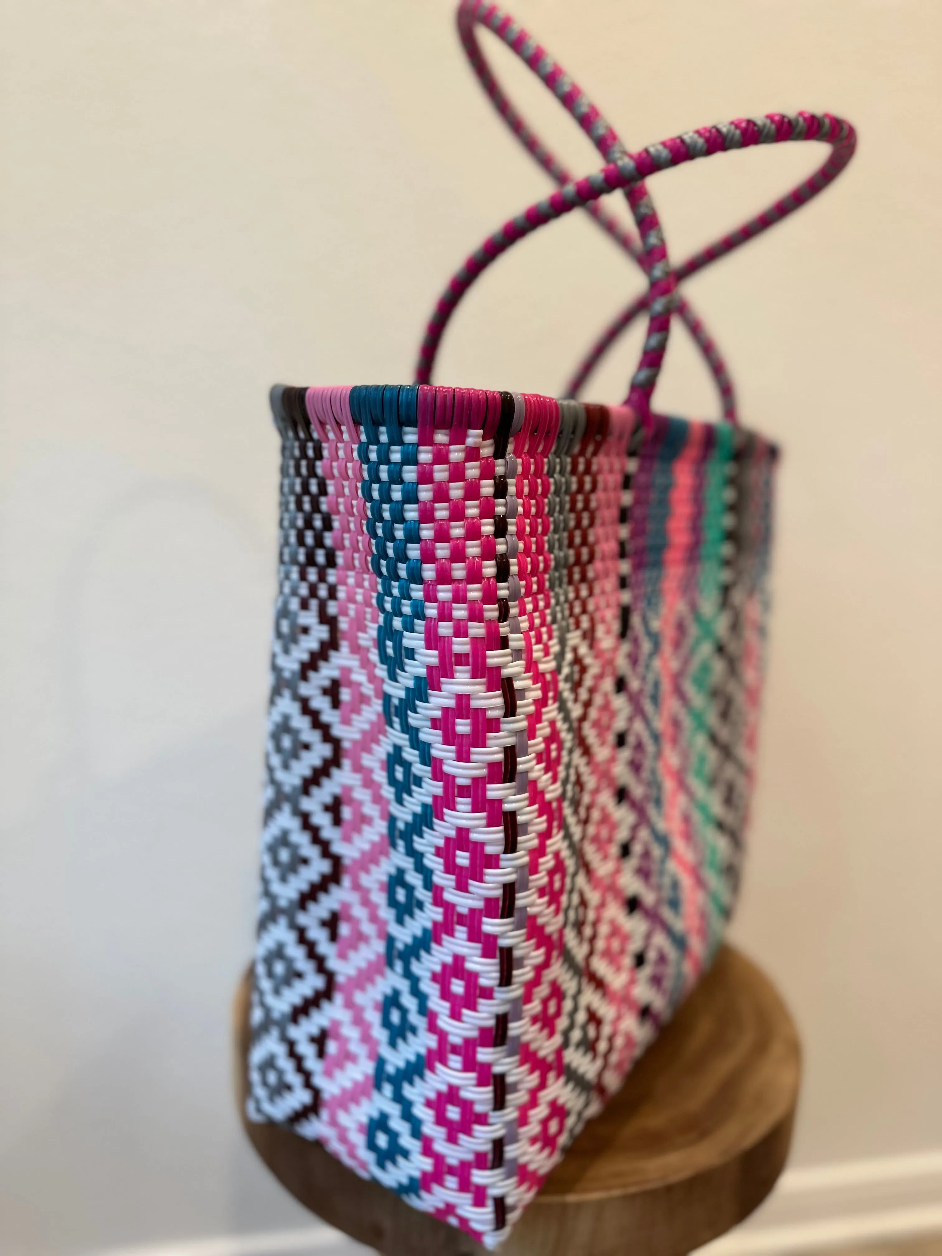 Multicolor Woven Tote