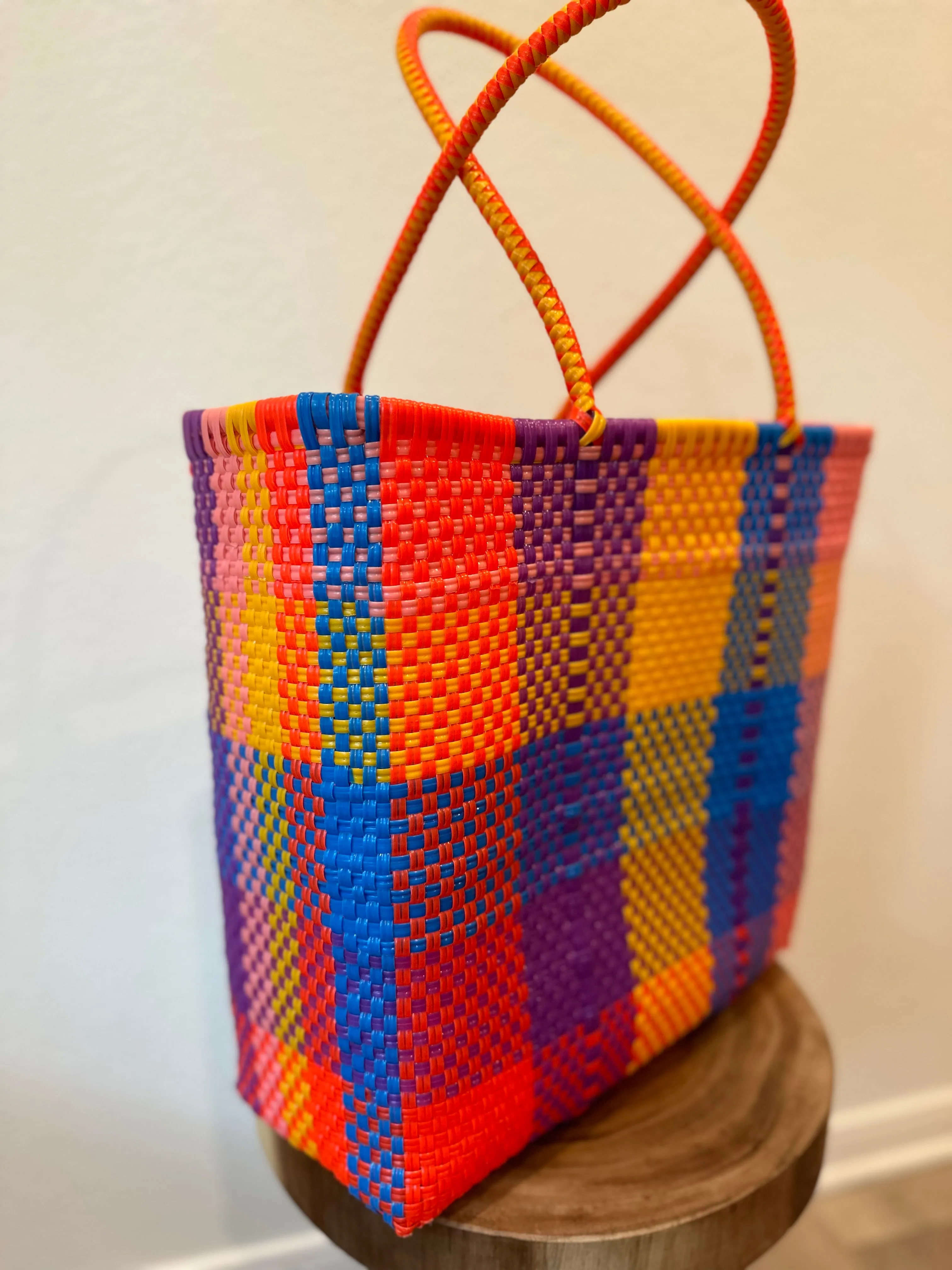 Multicolor Woven Tote