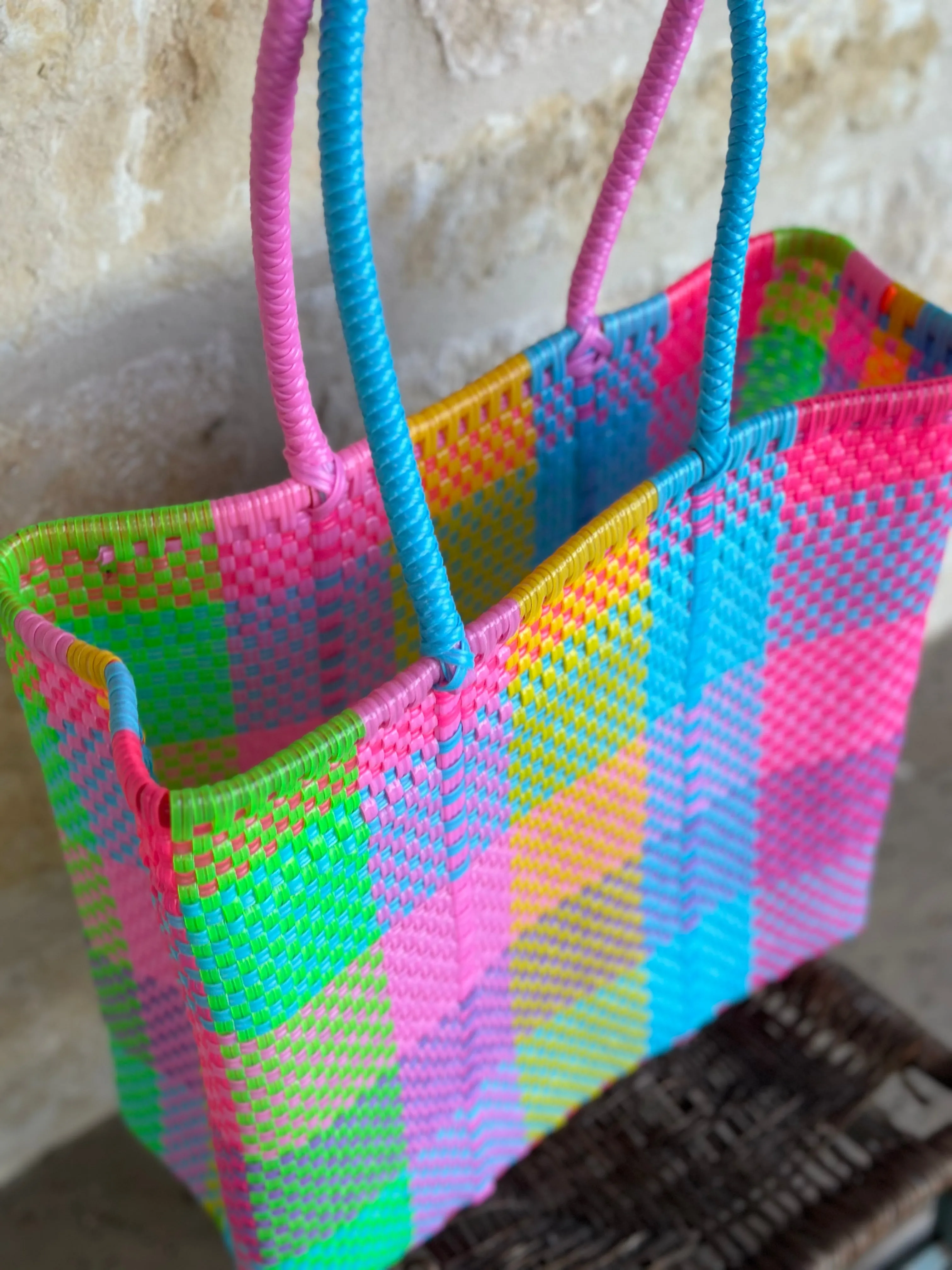 Multicolor Woven Tote