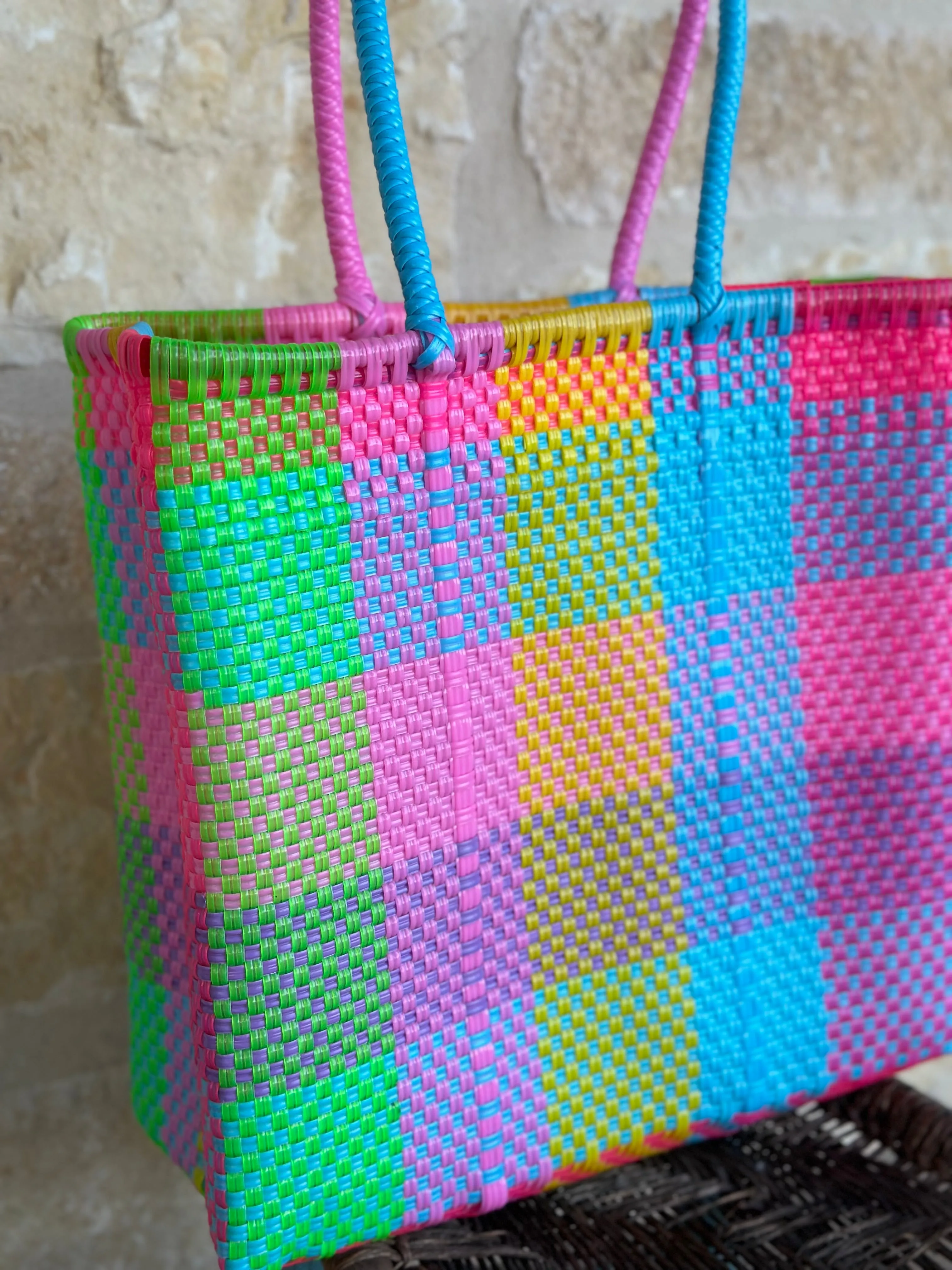 Multicolor Woven Tote