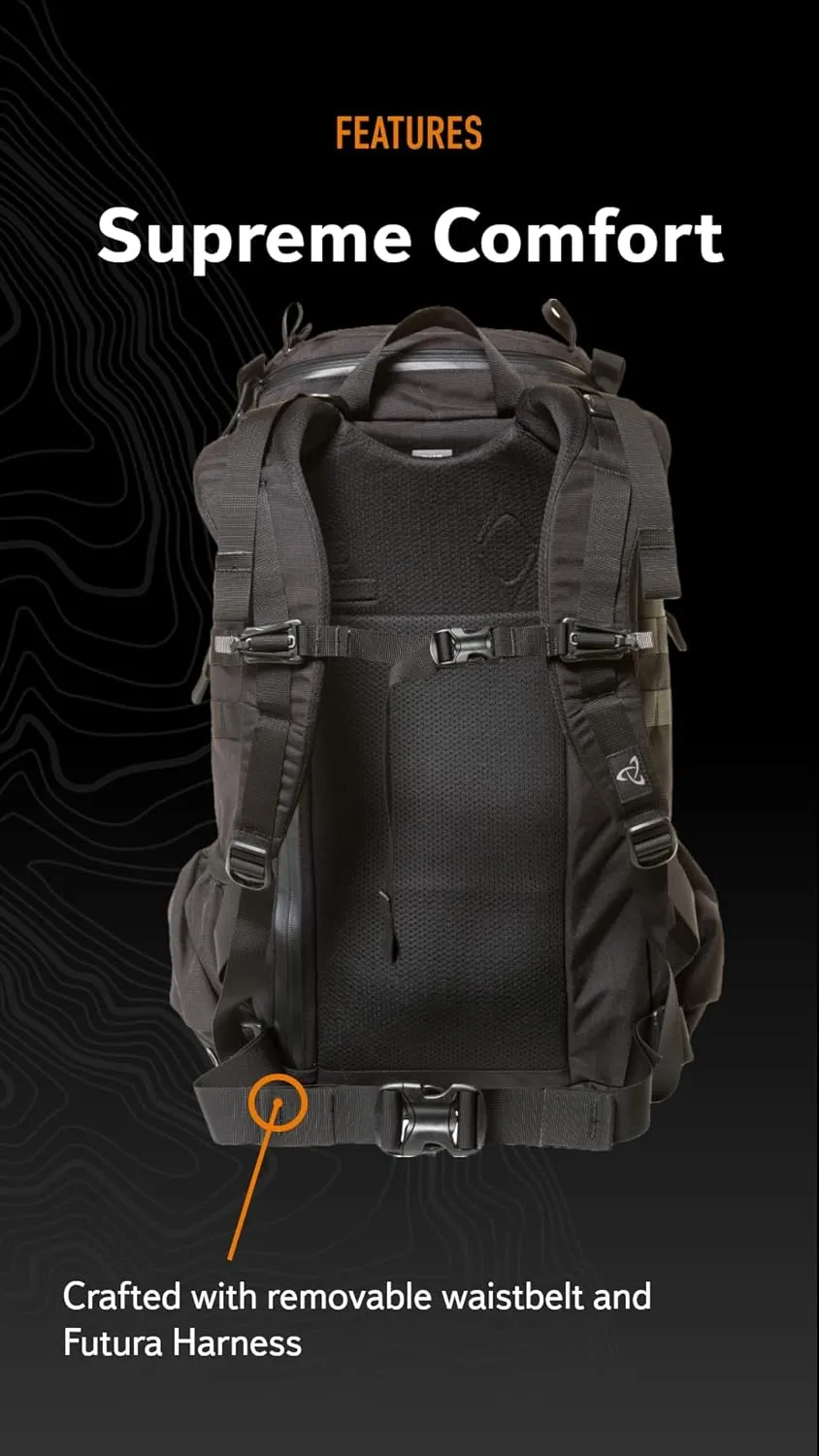 Mystery Ranch 2 Day Backpack - Tactical Daypack Molle Hiking Packs, Black, SM/MD