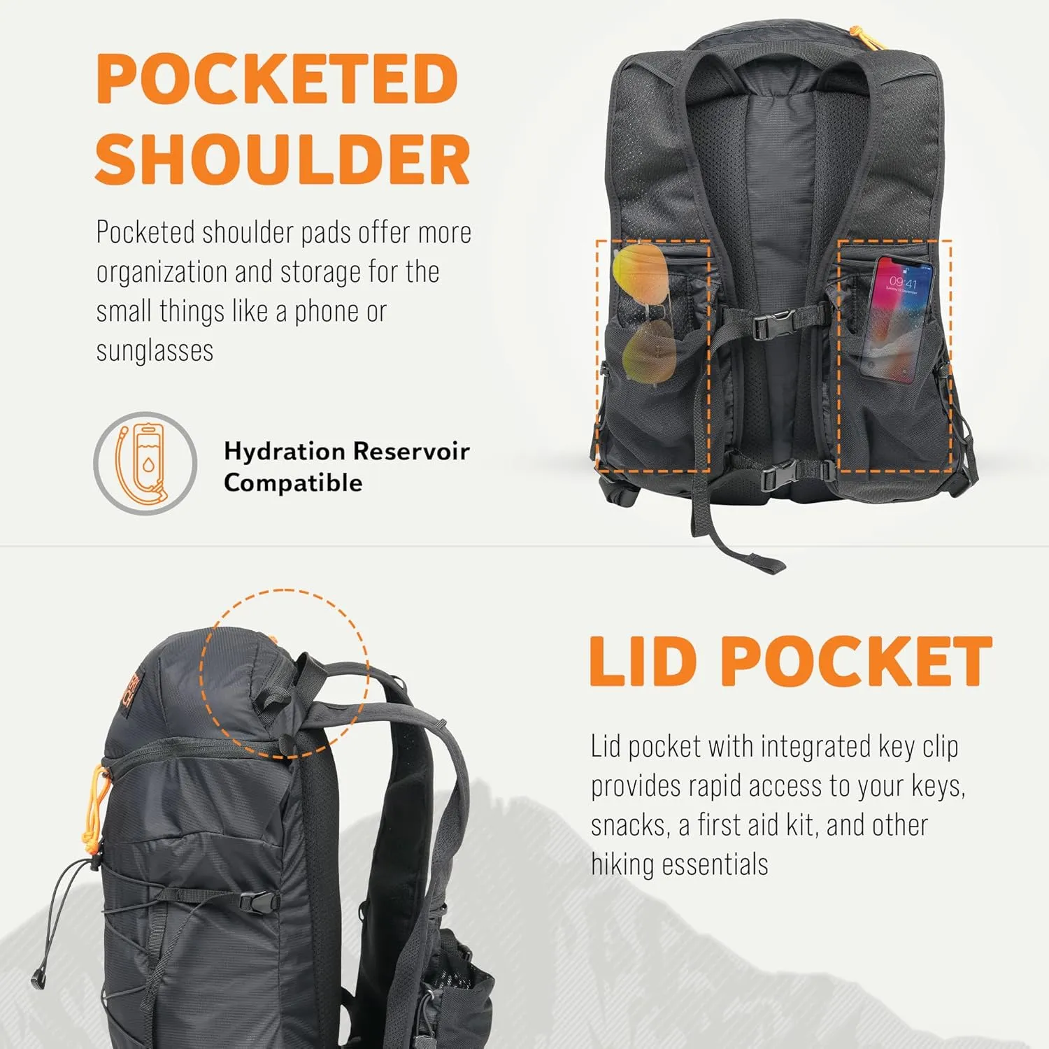 Mystery Ranch Gallagator 10 Travel Bag to Hiking Backpack Daypack, Black, L/XL