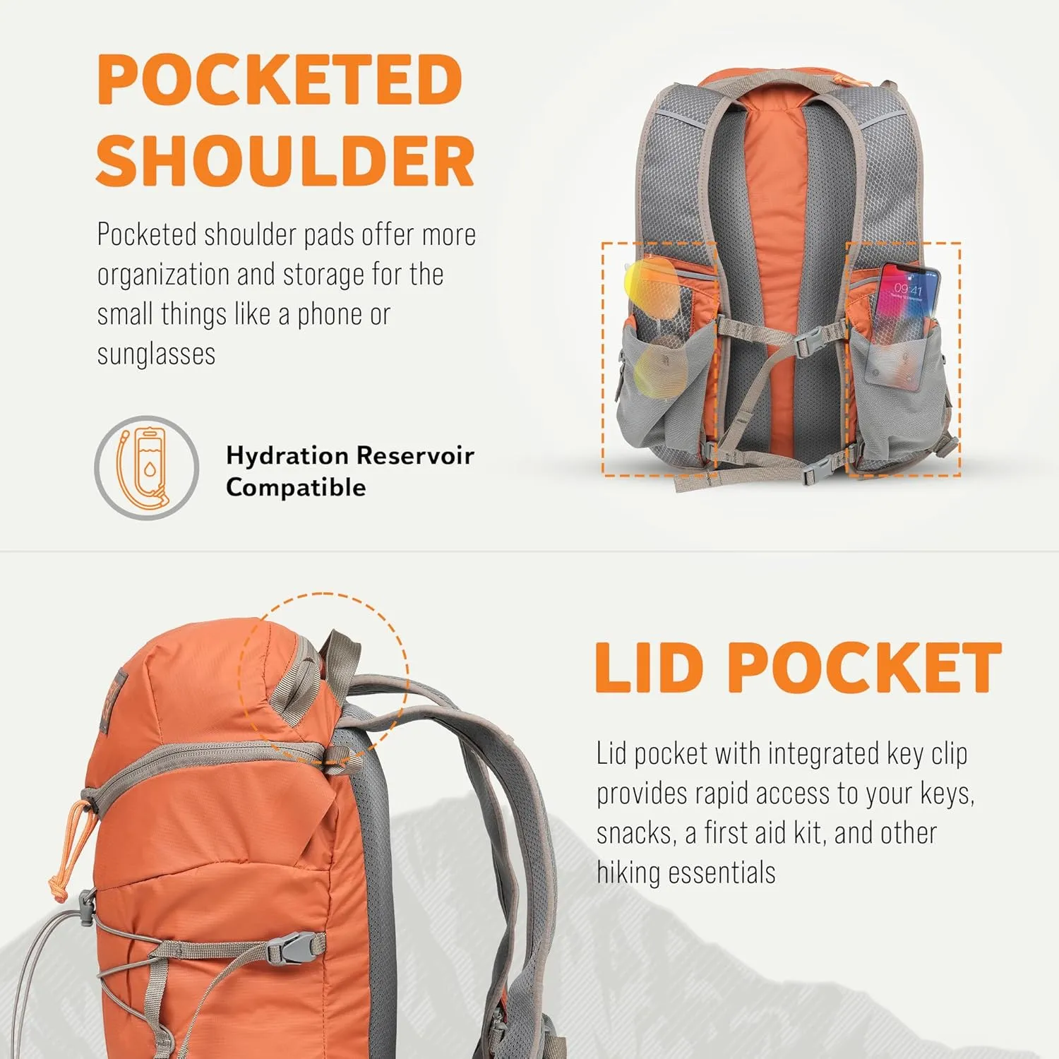 Mystery Ranch Gallagator 10 Travel Bag to Hiking Backpack Daypack, Paprika, S/M