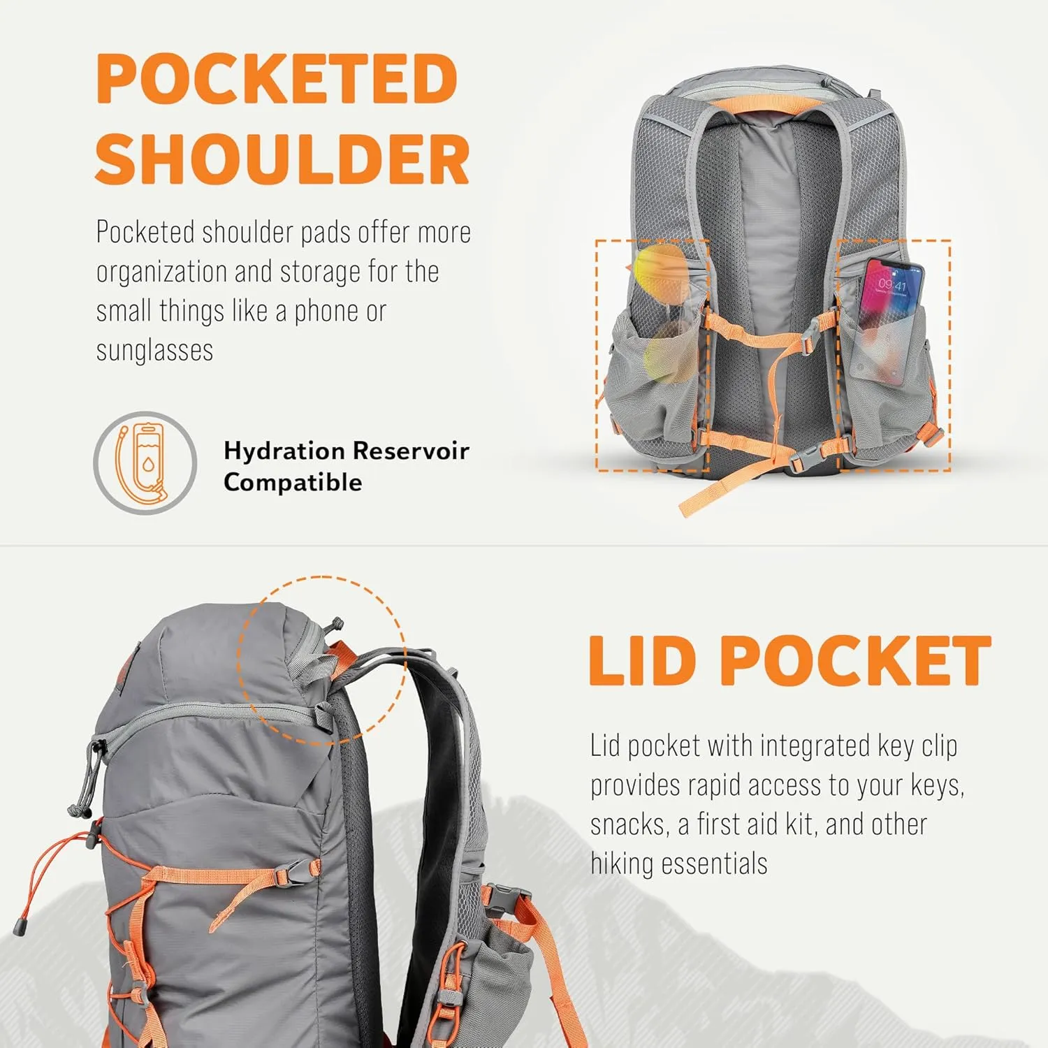 Mystery Ranch Gallagator 15 Travel Bag to Hiking Backpack Daypack, Gravel, S/M