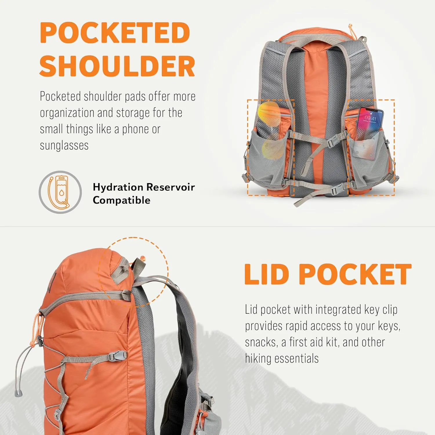 Mystery Ranch Gallagator 15 Travel Bag to Hiking Backpack Daypack, Paprika, L/XL