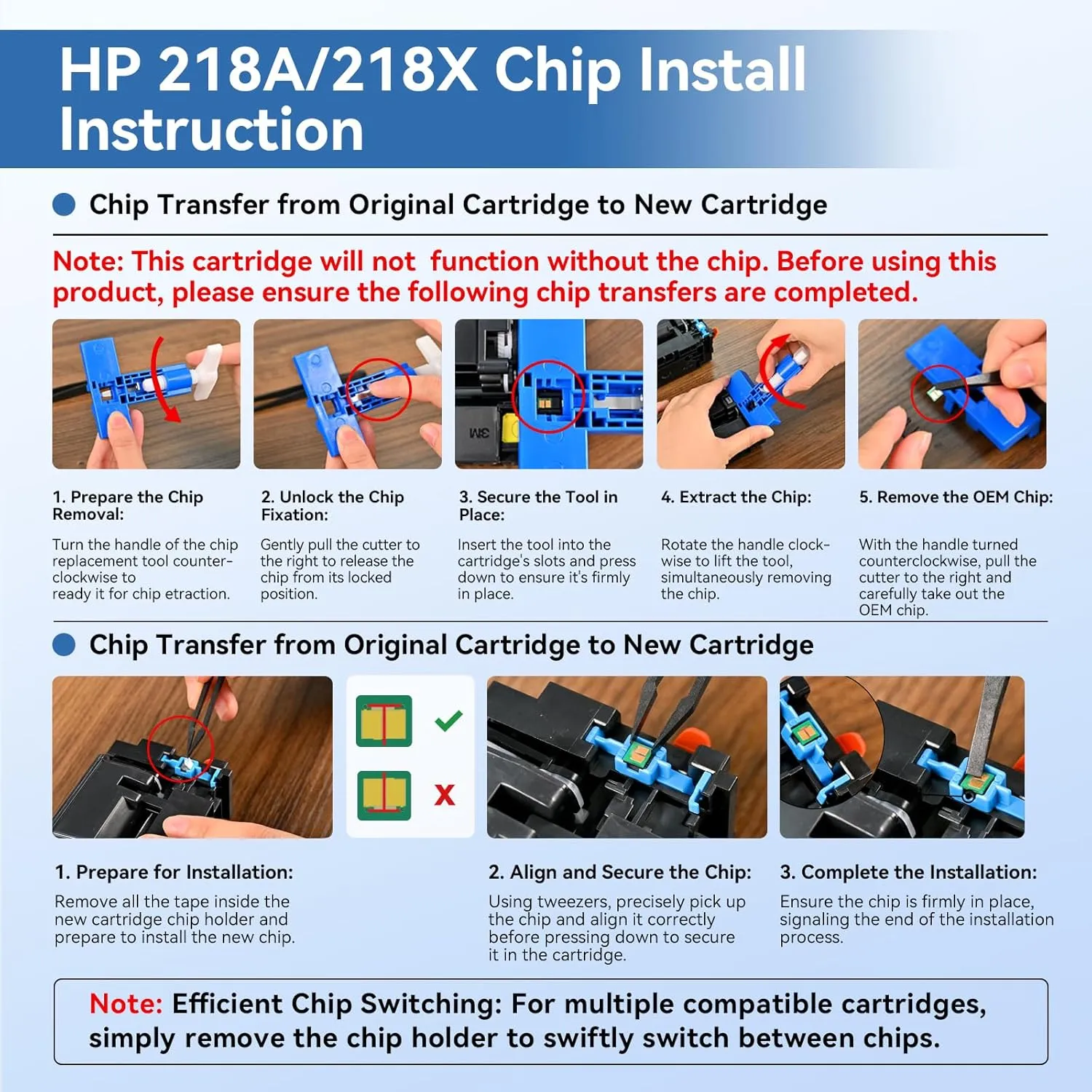 MYTONER 218A Toner Cartridges 4 Pack (NO CHIP) Compatible Replacement for HP 218A 218X W2180A W2180X for Color Laserjet MFP 3301fdw 3301cdw 3301sdw Pro 3201dw Printer High Yield Ink B/C/M/Y