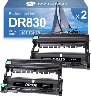 MYTONER Compatible Replacement for Brother DR-830 DR830 Drum Unit High Yield for DCP-L2640DW MFC-L2820DW HL-L2400D HL-L2460DW HL-L2405W HL-L2465DW HL-L2480DW MFC-L2820DW XL, 2 Packs Not Toner