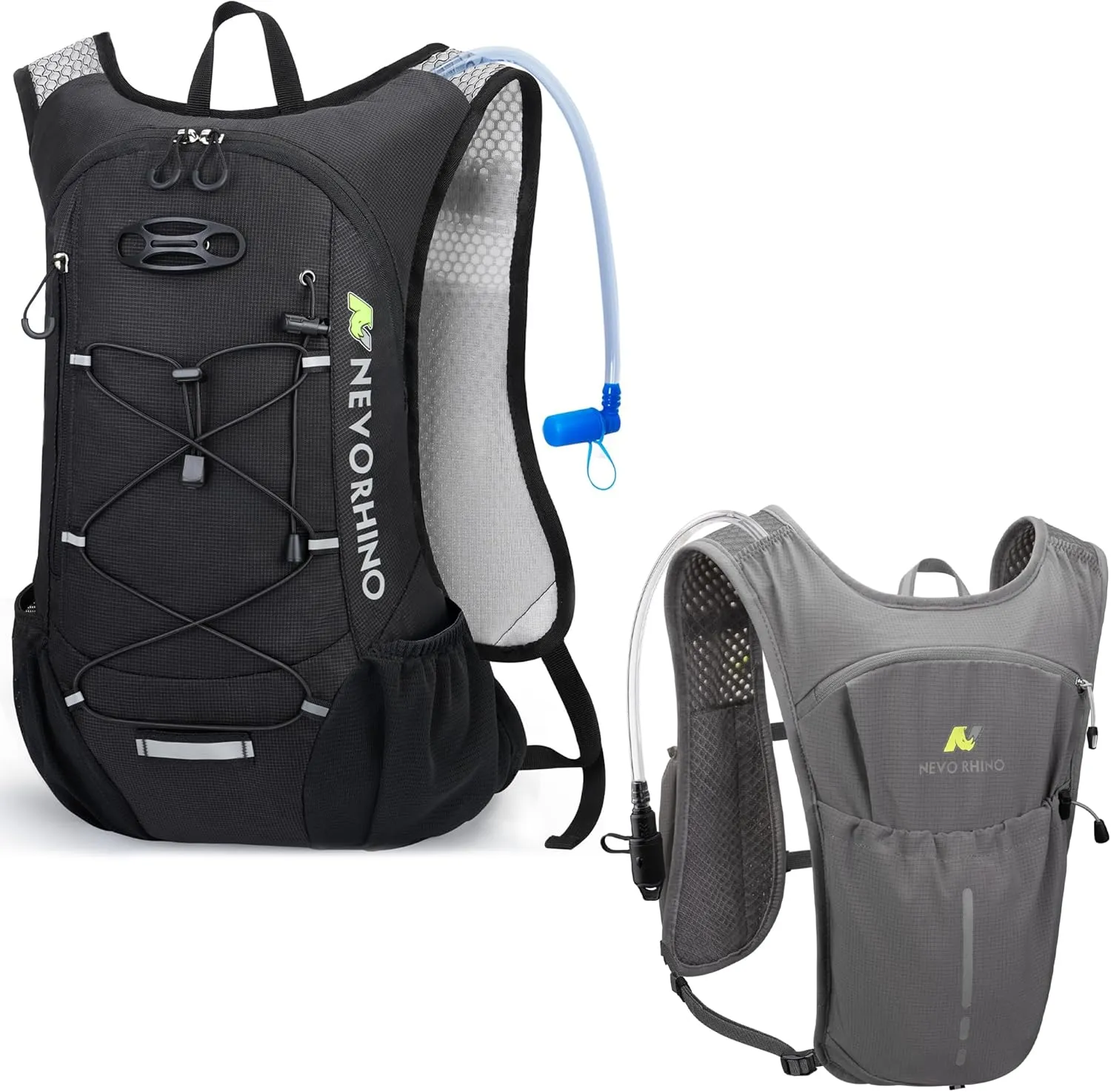 N NEVO RHINO Water Running Vest with 2L Water Bladder, Running Vest with 1.5L Water Bladder, Hydration Water Vest for Hiking, Trail Running, Marathons, Cycling