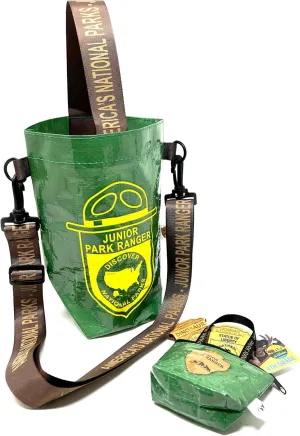 National Park Junior Ranger Vintage Poster Eco-Chic Tote Set – Reusable Waterproof w/ Retro Art for Outdoor Enthusiasts Junior Ranger Scout | Collectible Design to Inspire Adventure & Protect Nature