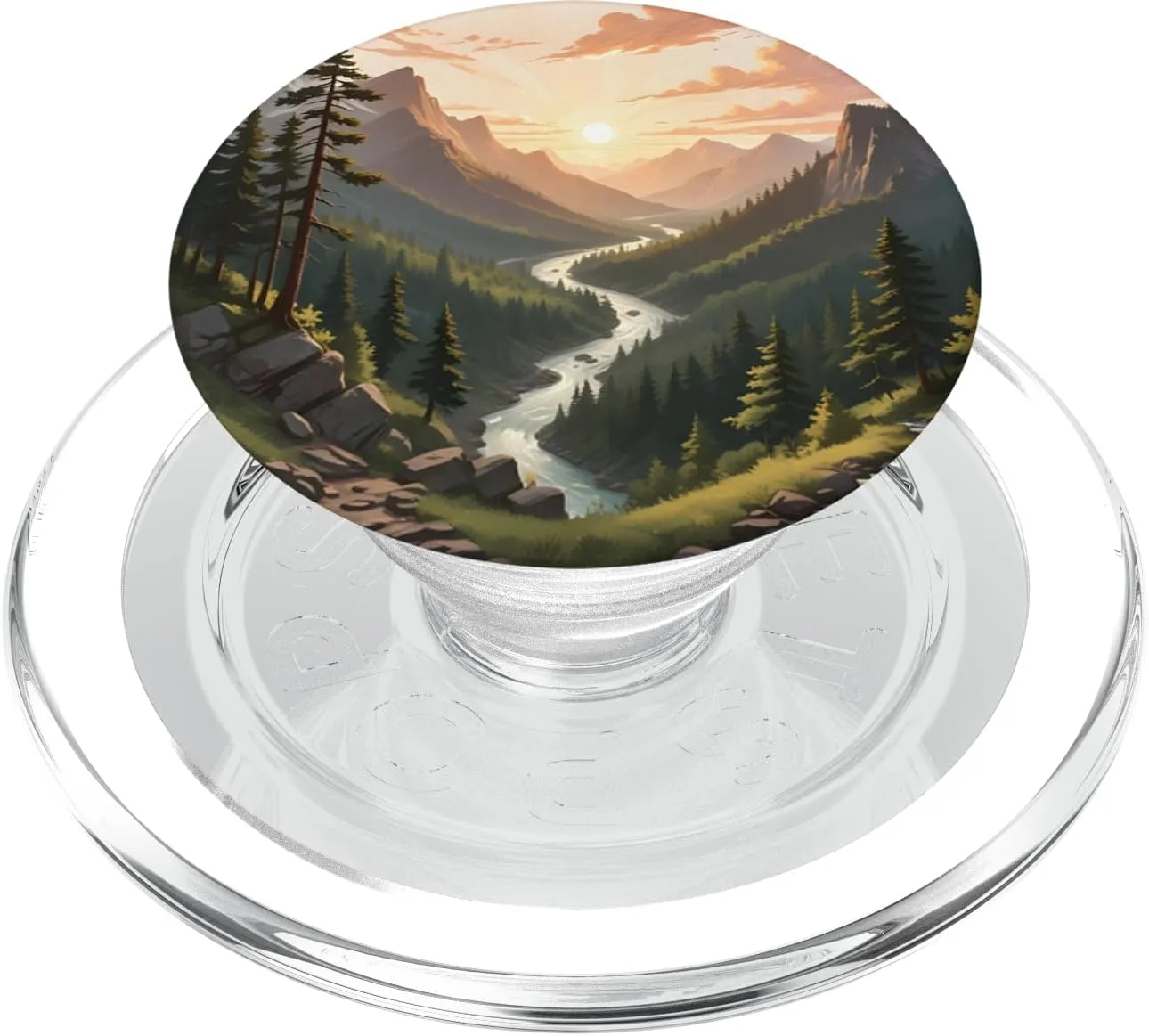Nature Mountain Forest Wilderness Hiking Pine Tree PopSockets PopGrip for MagSafe