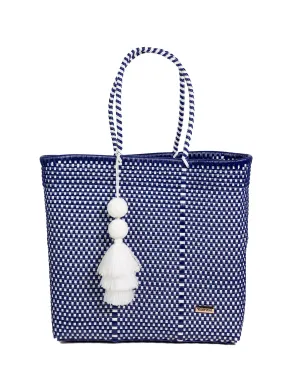 Navy and white checker jumbo