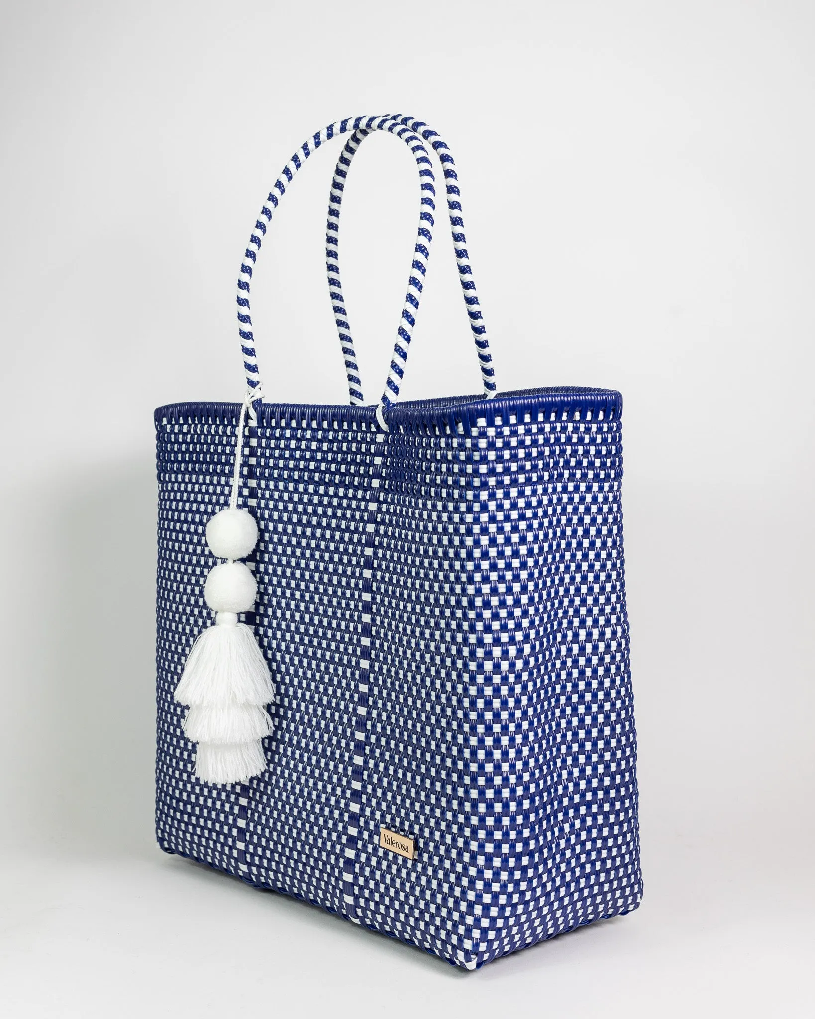Navy and white checker jumbo