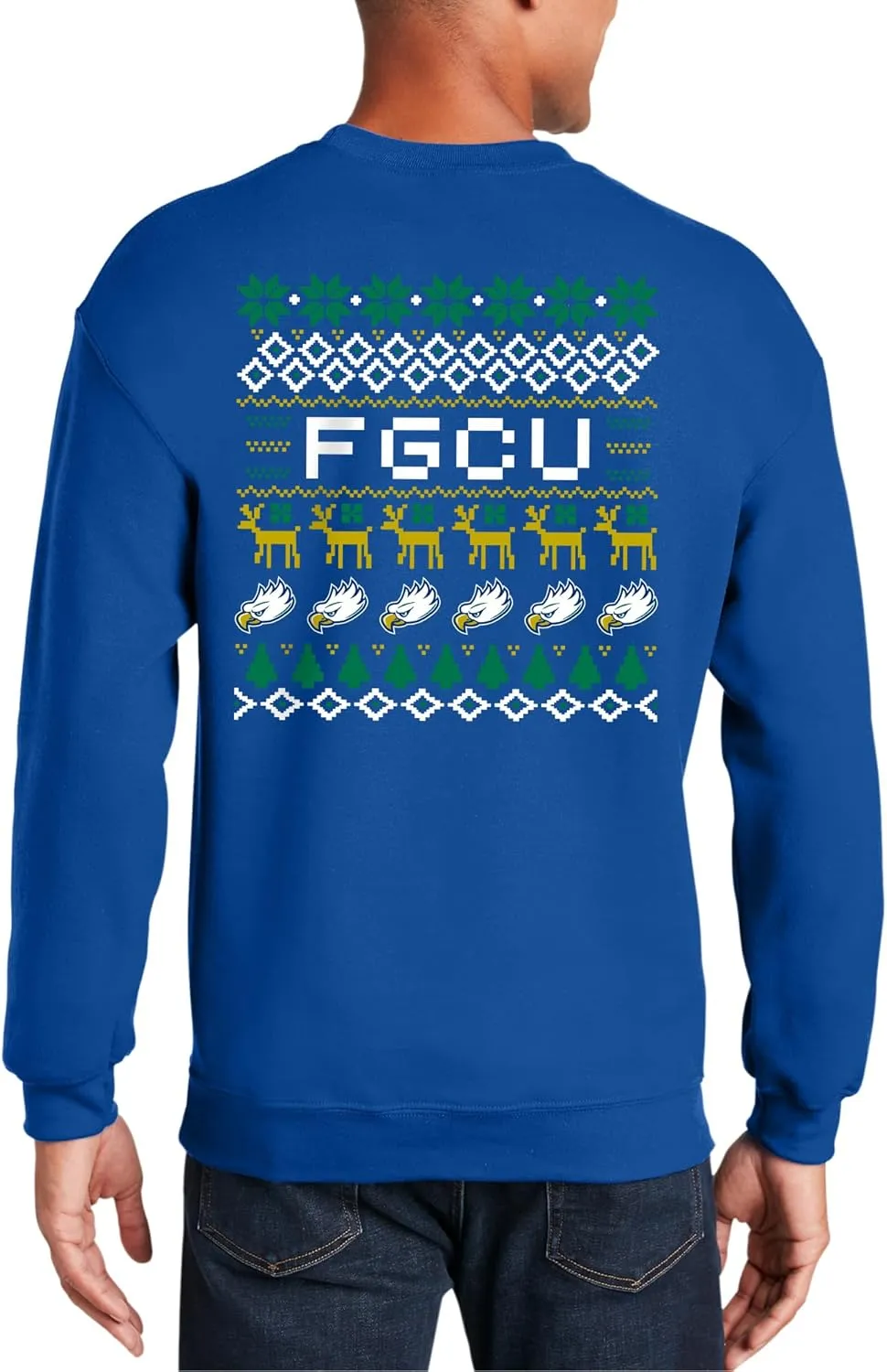 NCAA Holiday Ugly Sweater, Team Color Crewneck, College, University