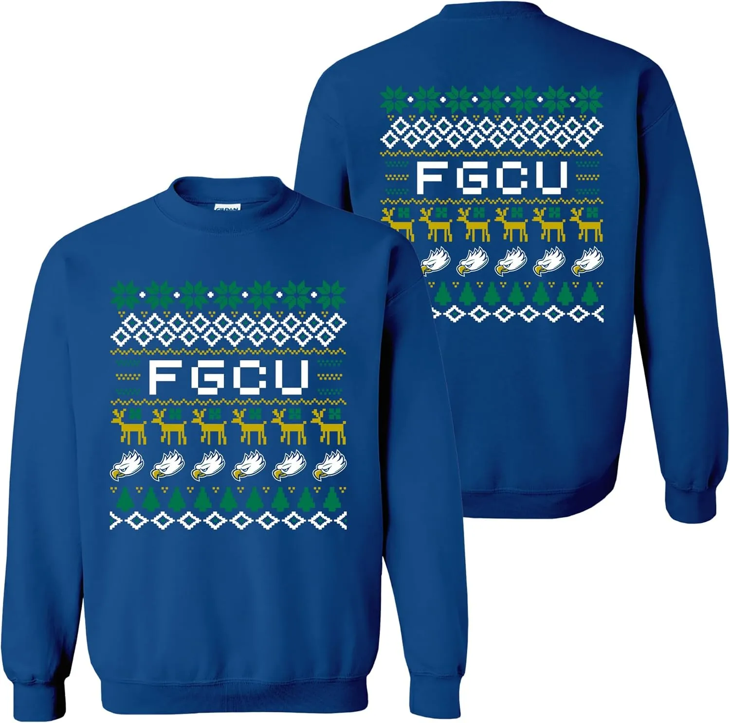 NCAA Holiday Ugly Sweater, Team Color Crewneck, College, University