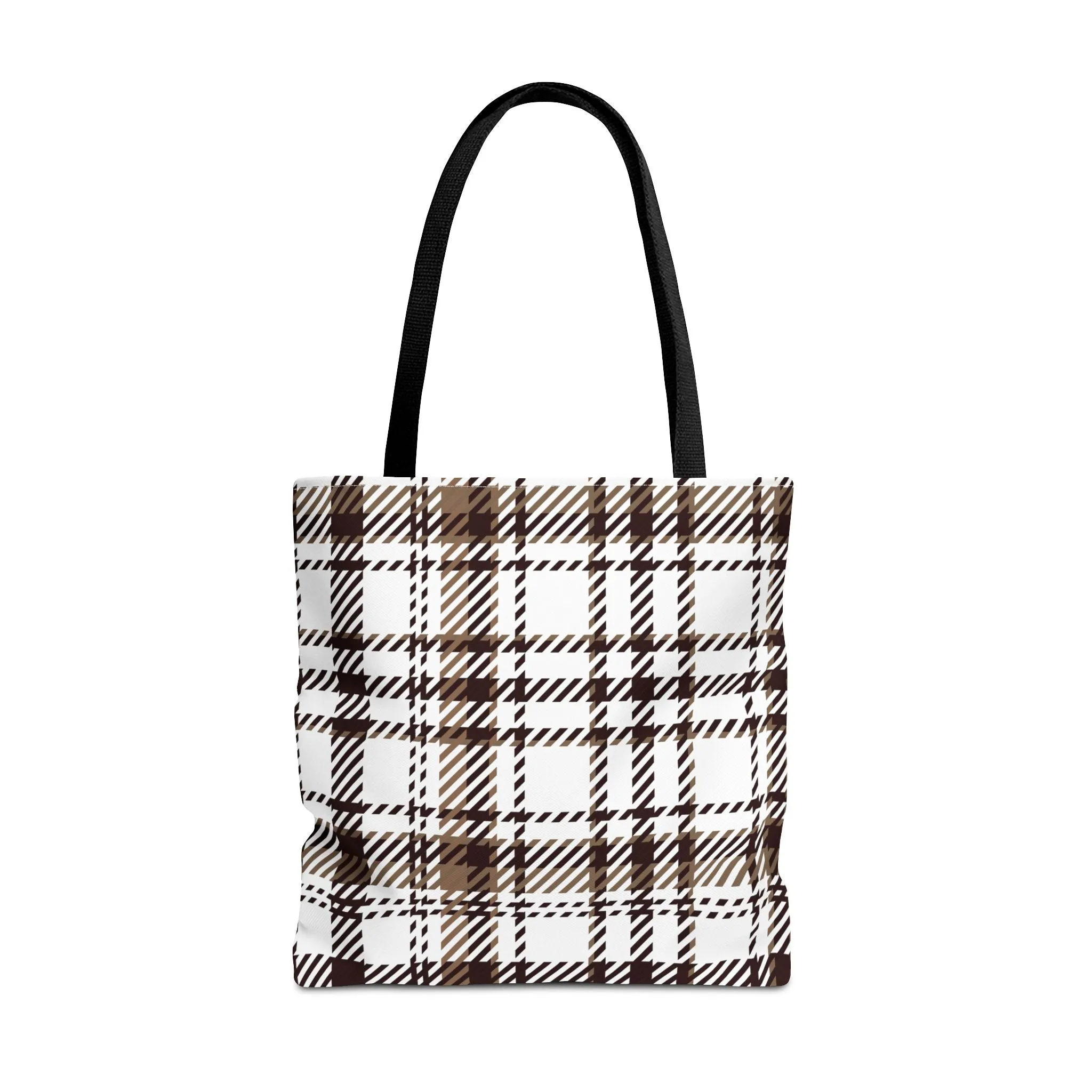 Neutral & Plaid Tote Bag
